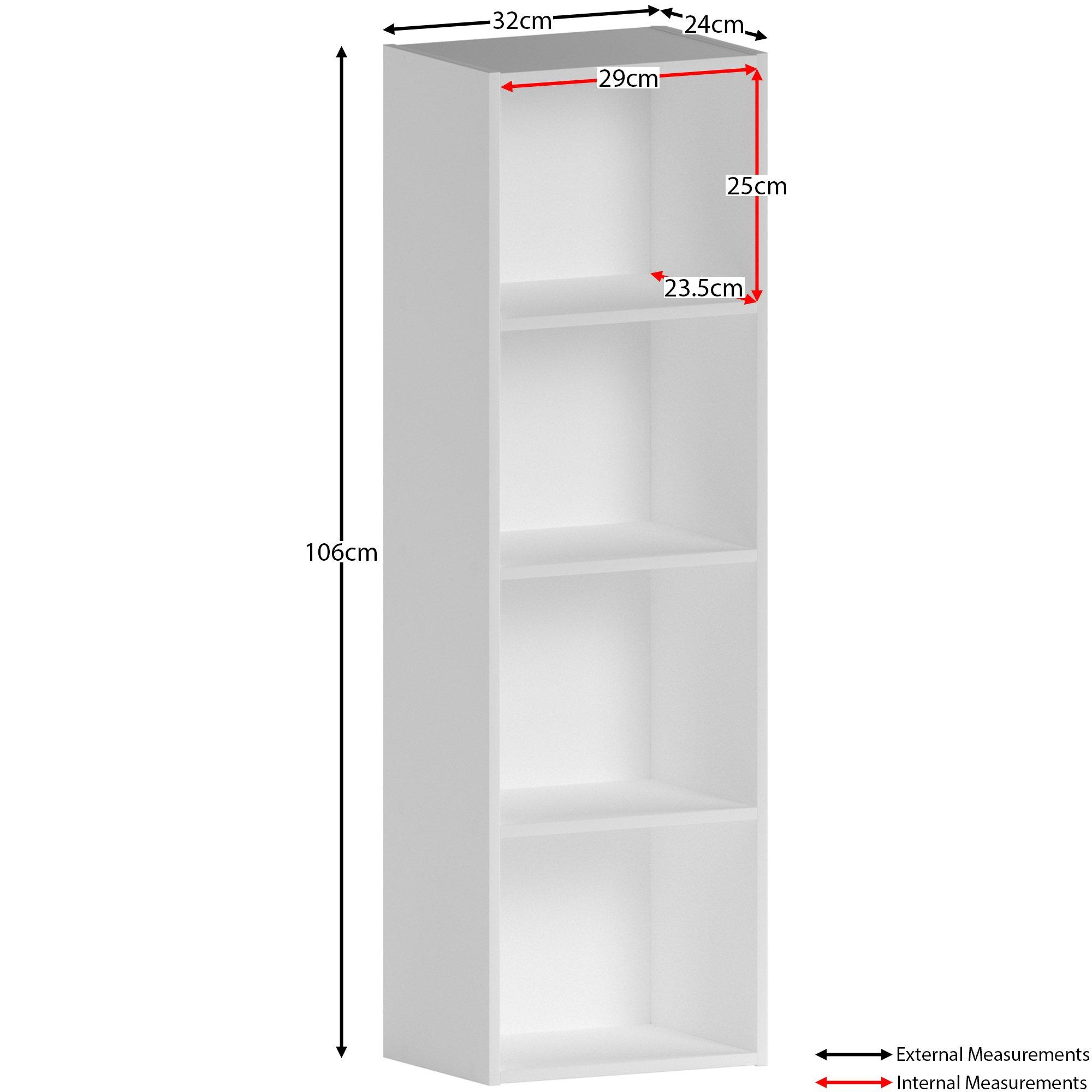 White - Lassic - Vida Designs Oxford 4 Tier Cube Bookcase - 2