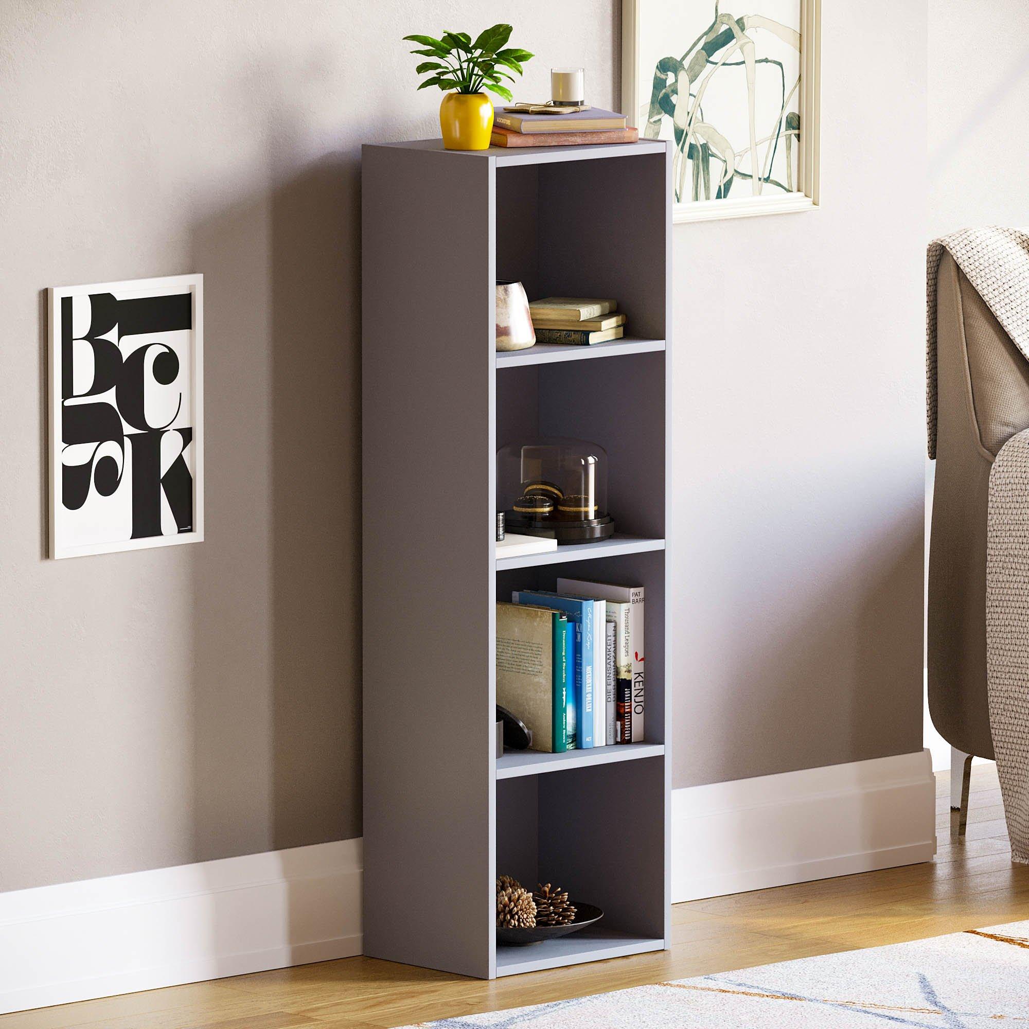 Lassic  Vida Designs Oxford 4 Tier Cube Bookcase - Grey - 4 Tier