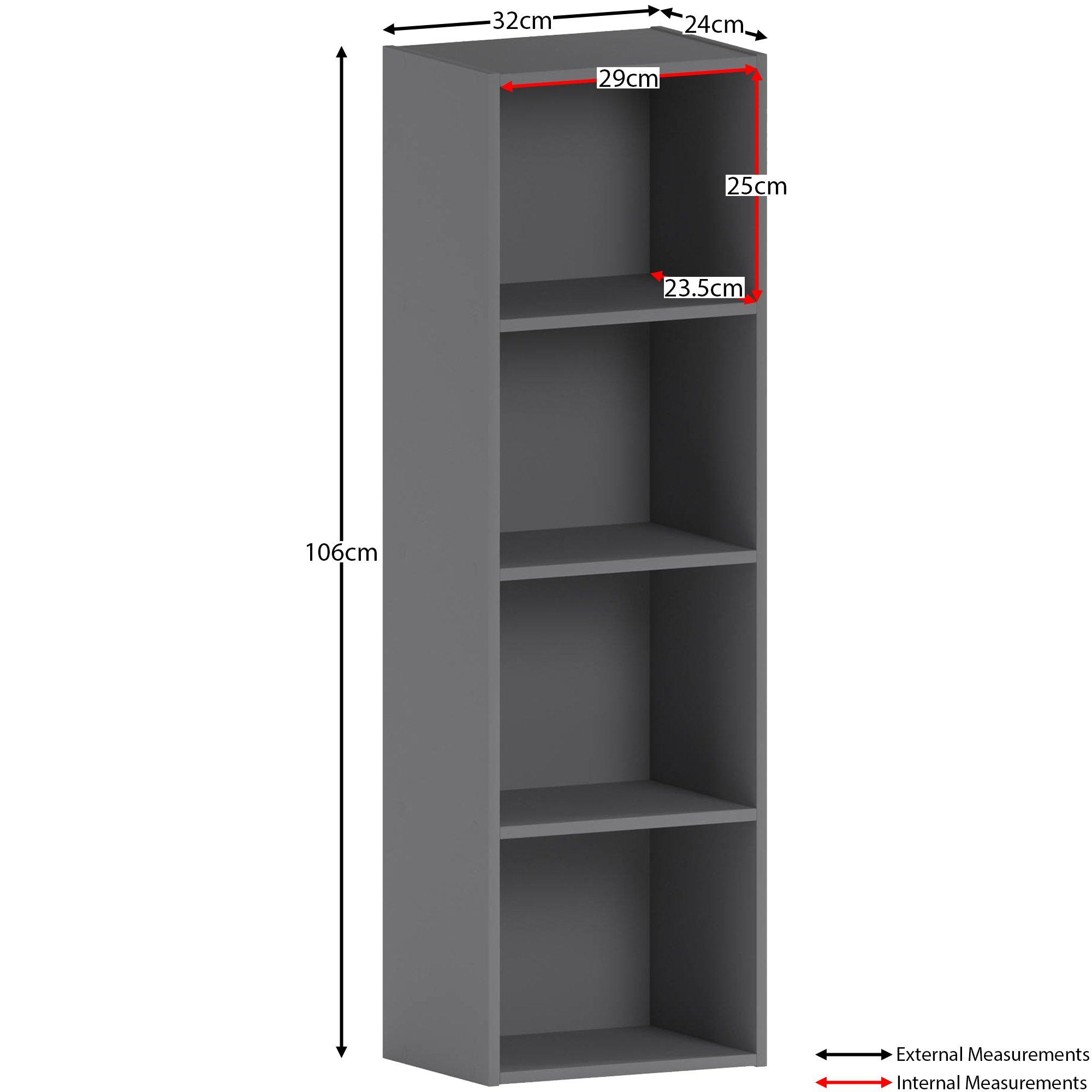 Grey - Lassic - Vida Designs Oxford 4 Tier Cube Bookcase - 2