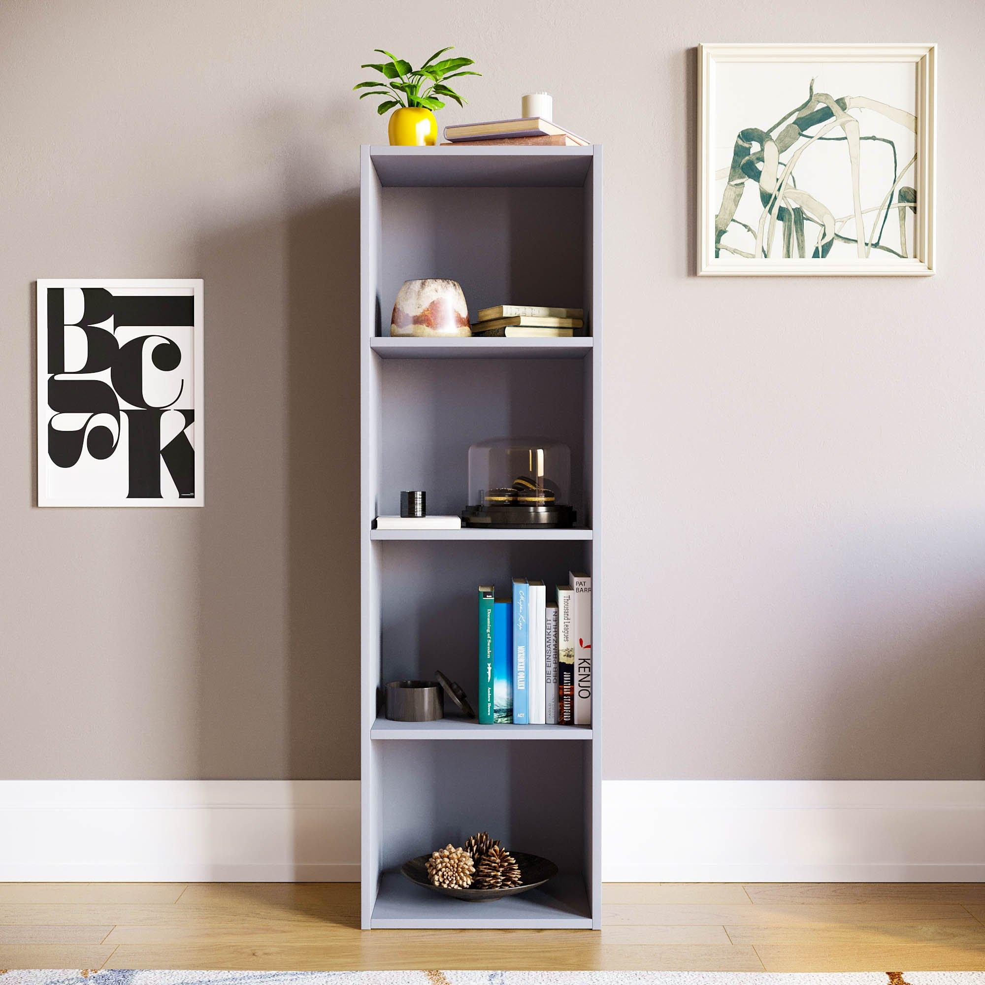 Grey - Lassic - Vida Designs Oxford 4 Tier Cube Bookcase - 3
