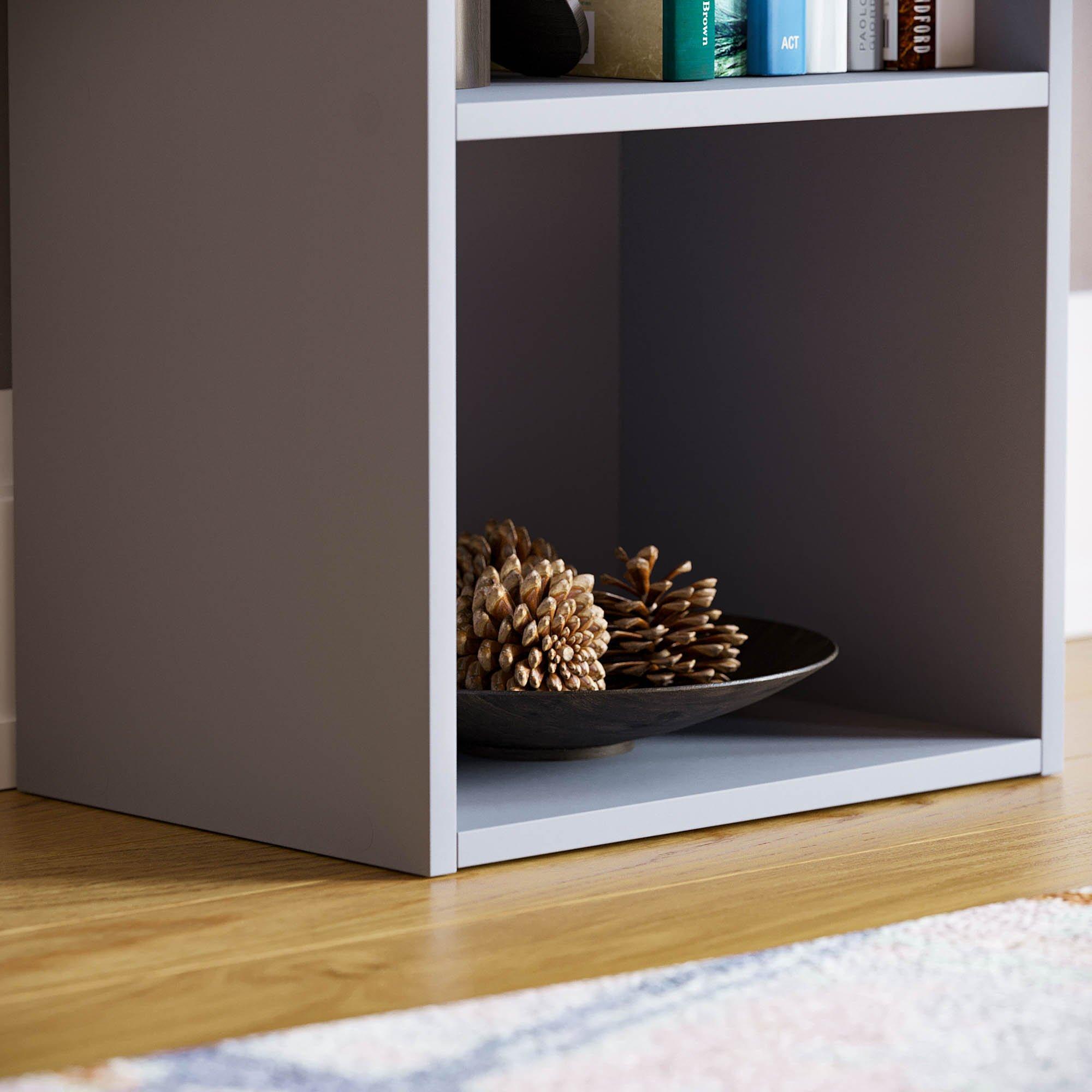 Grey - Lassic - Vida Designs Oxford 4 Tier Cube Bookcase - 5