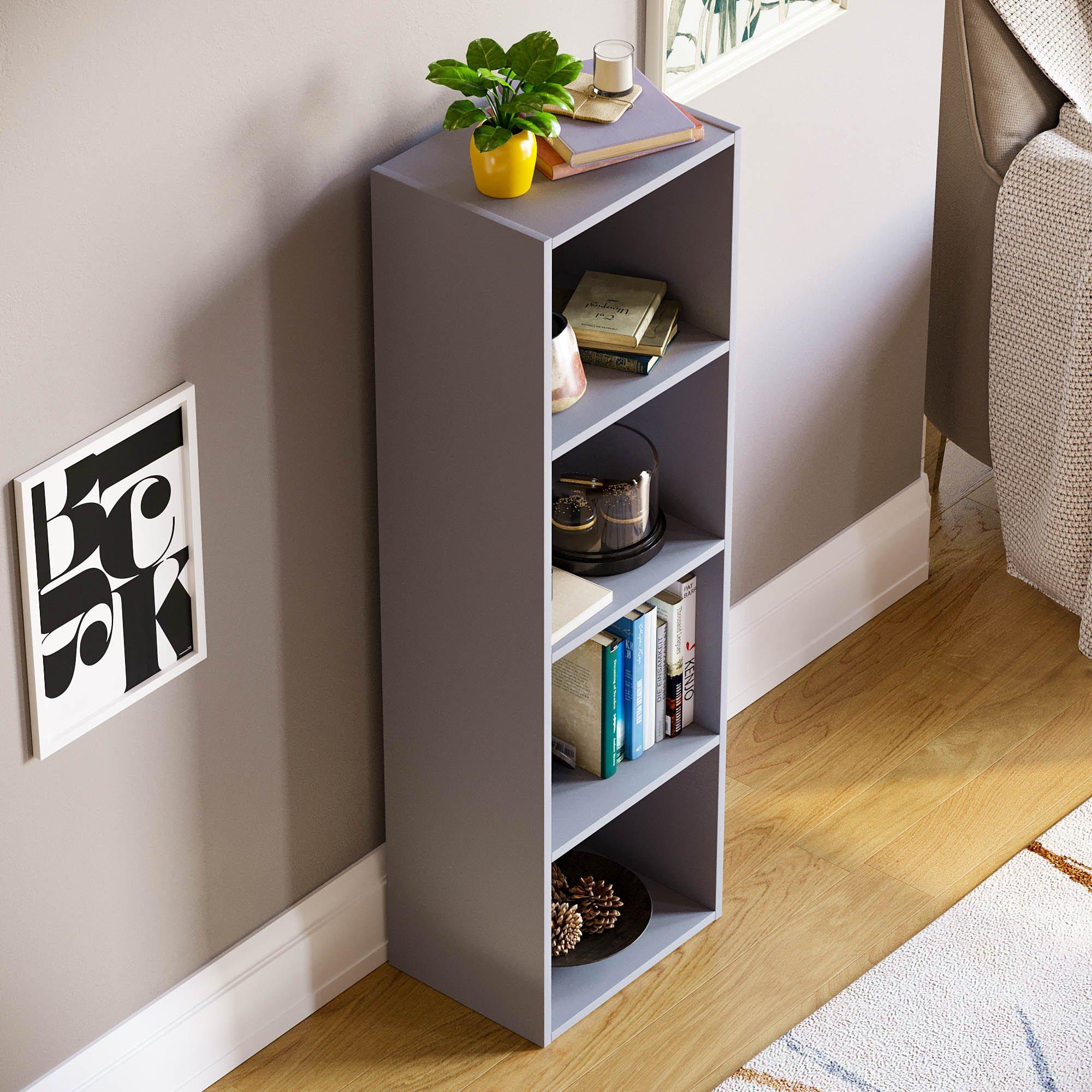 Grey - Lassic - Vida Designs Oxford 4 Tier Cube Bookcase - 6