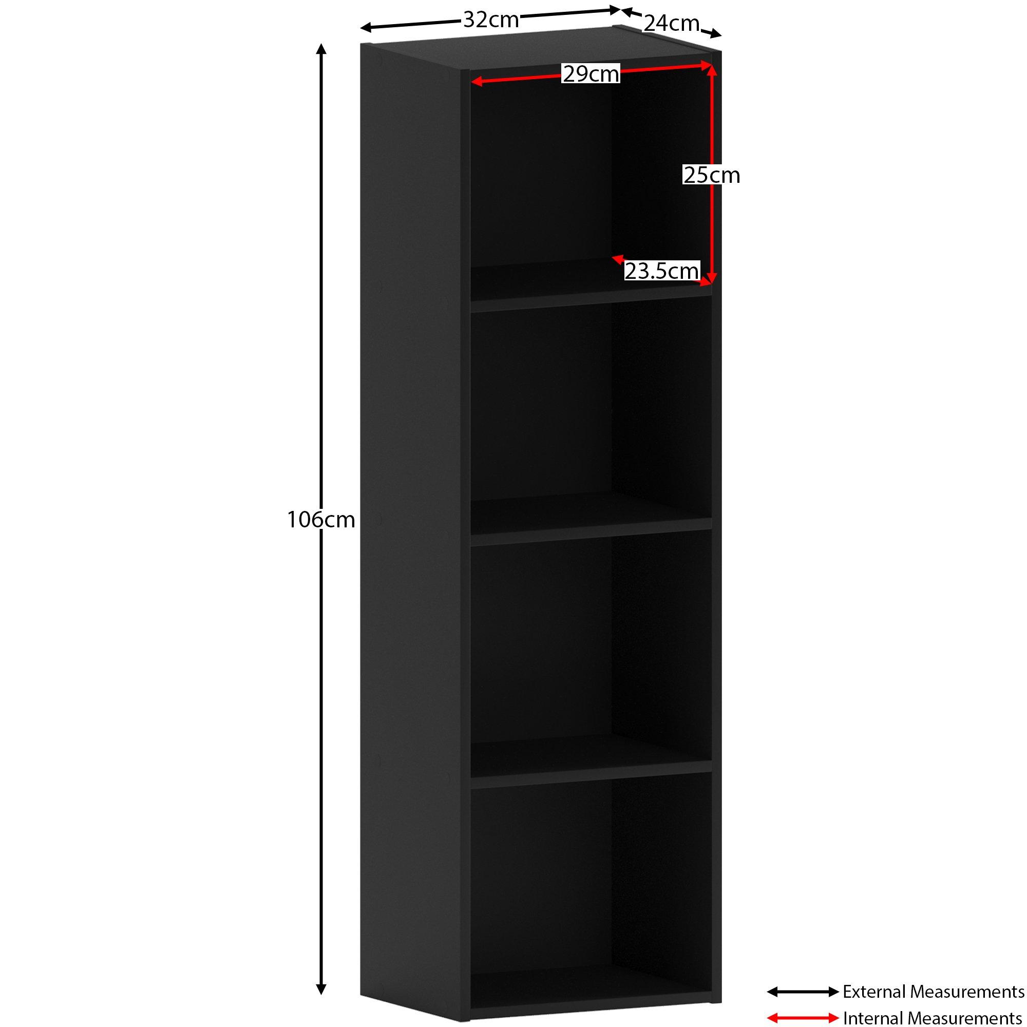 Black - Lassic - Vida Designs Oxford 4 Tier Cube Bookcase - 2