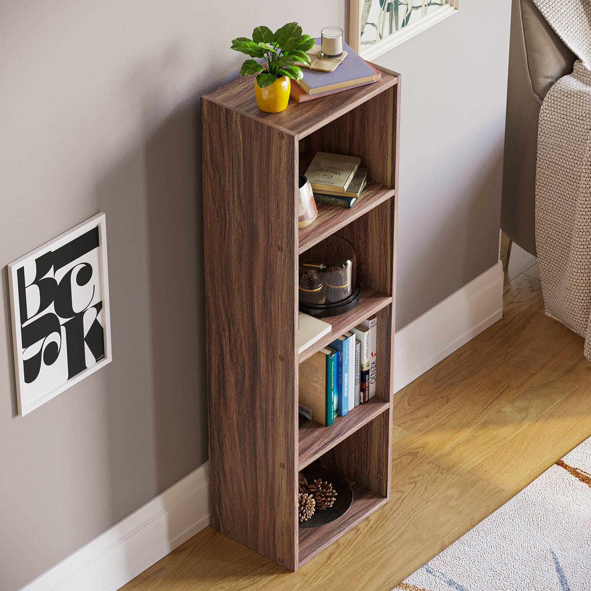 Walnut - Lassic - Vida Designs Oxford 4 Tier Cube Bookcase - 6