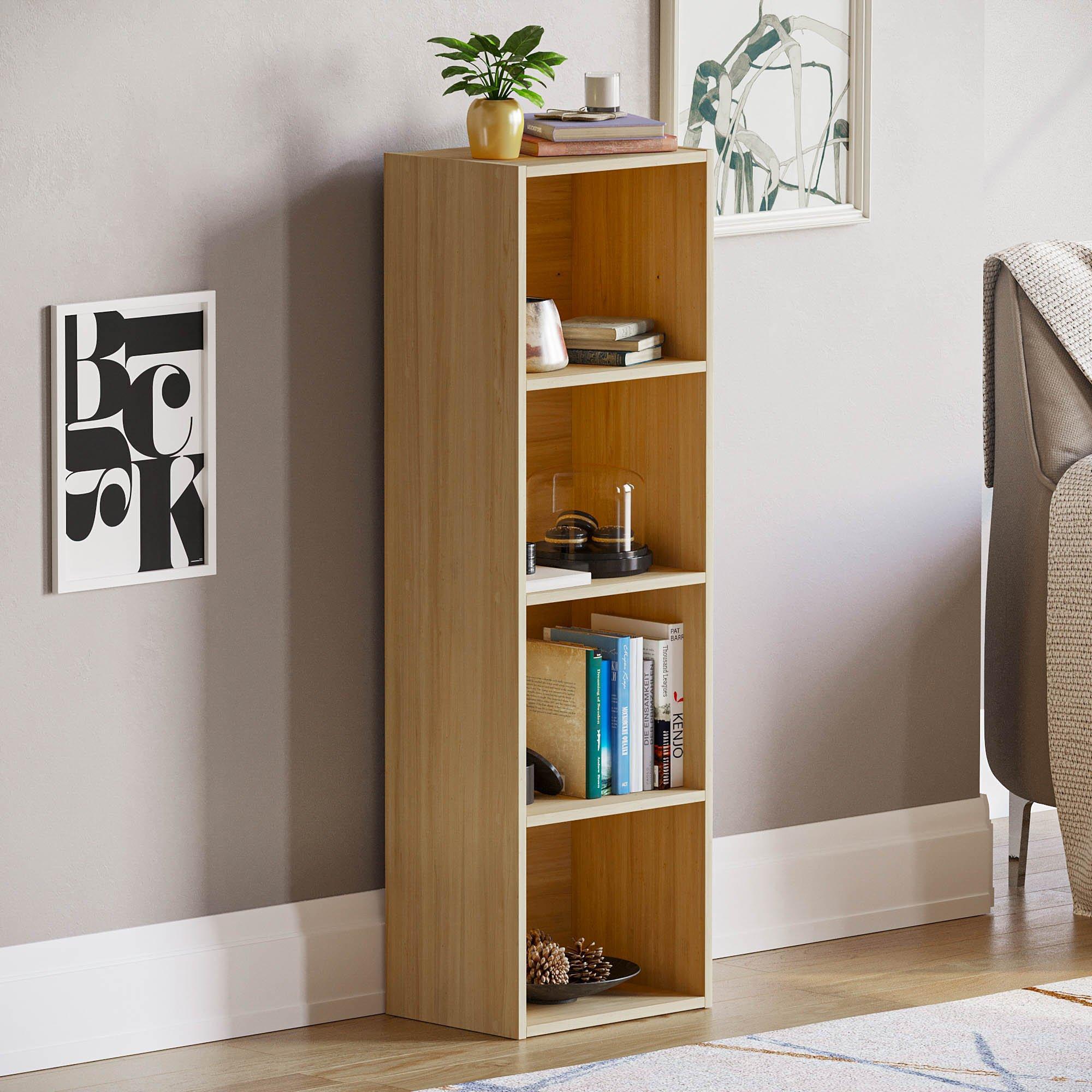 Lassic  Vida Designs Oxford 4 Tier Cube Bookcase - Oak - 4 Tier