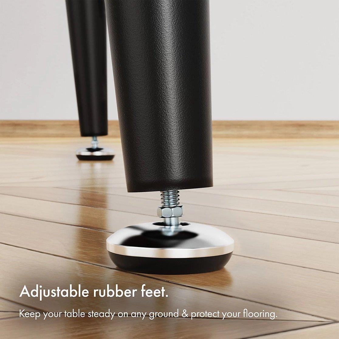 Grey - VonHaus - Parma 4 Seater Marble Effect Dining Table - 5