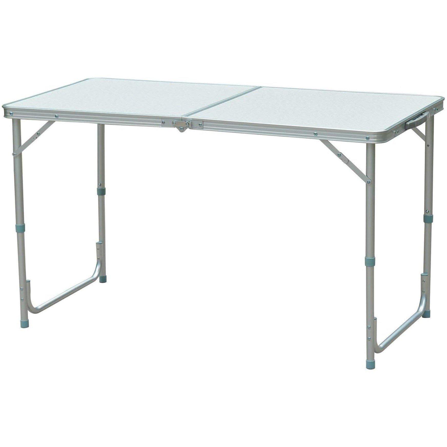 Silver - Outsunny - Portable Aluminium Foldable Table Adults - 1