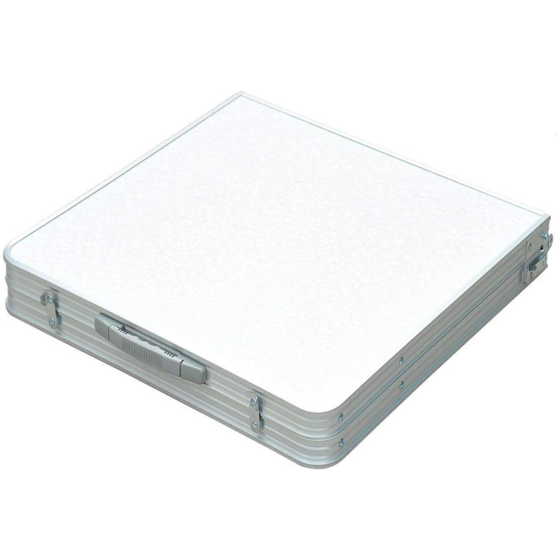 Silver - Outsunny - Portable Aluminium Foldable Table Adults - 4