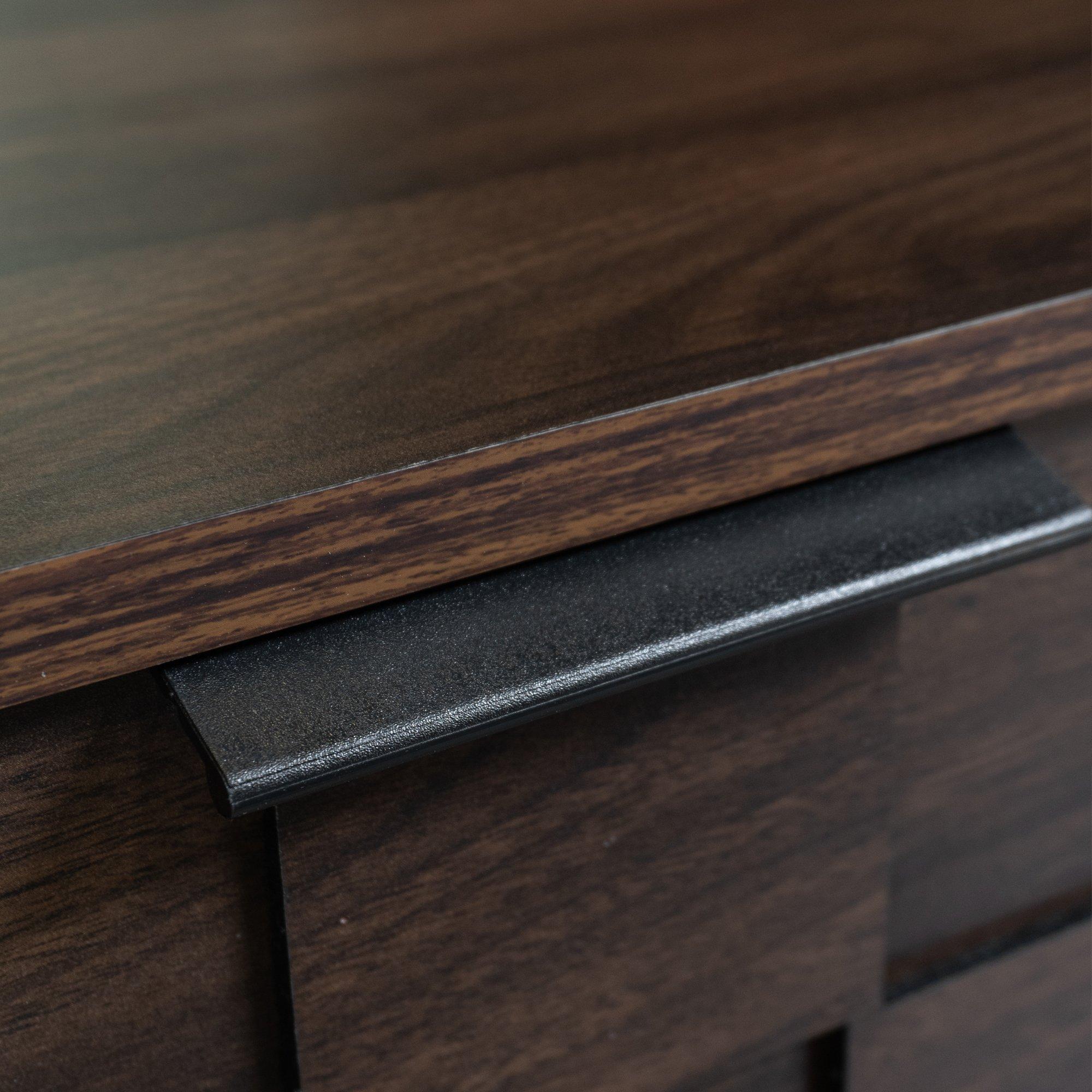 Walnut - Urban Meuble - Vintage Geometric Textured TV Stand - 12