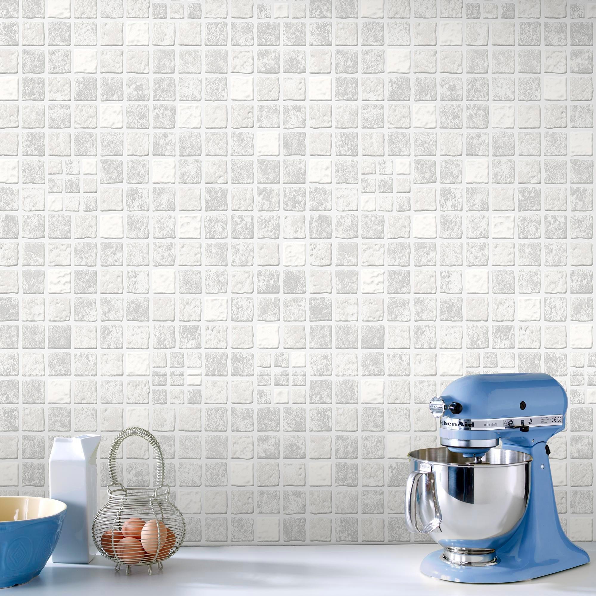 Mid Grey - Contour - Contour Earthen Mid Grey Washable Wallpaper - 5