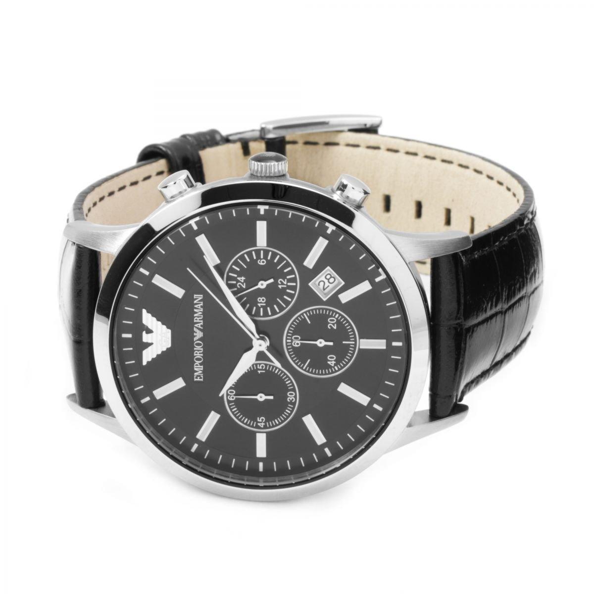 Emporio Armani Jewellery Mens Emporio Armani Chronograph Watch AR2447 Analogue Quartz Watches USC