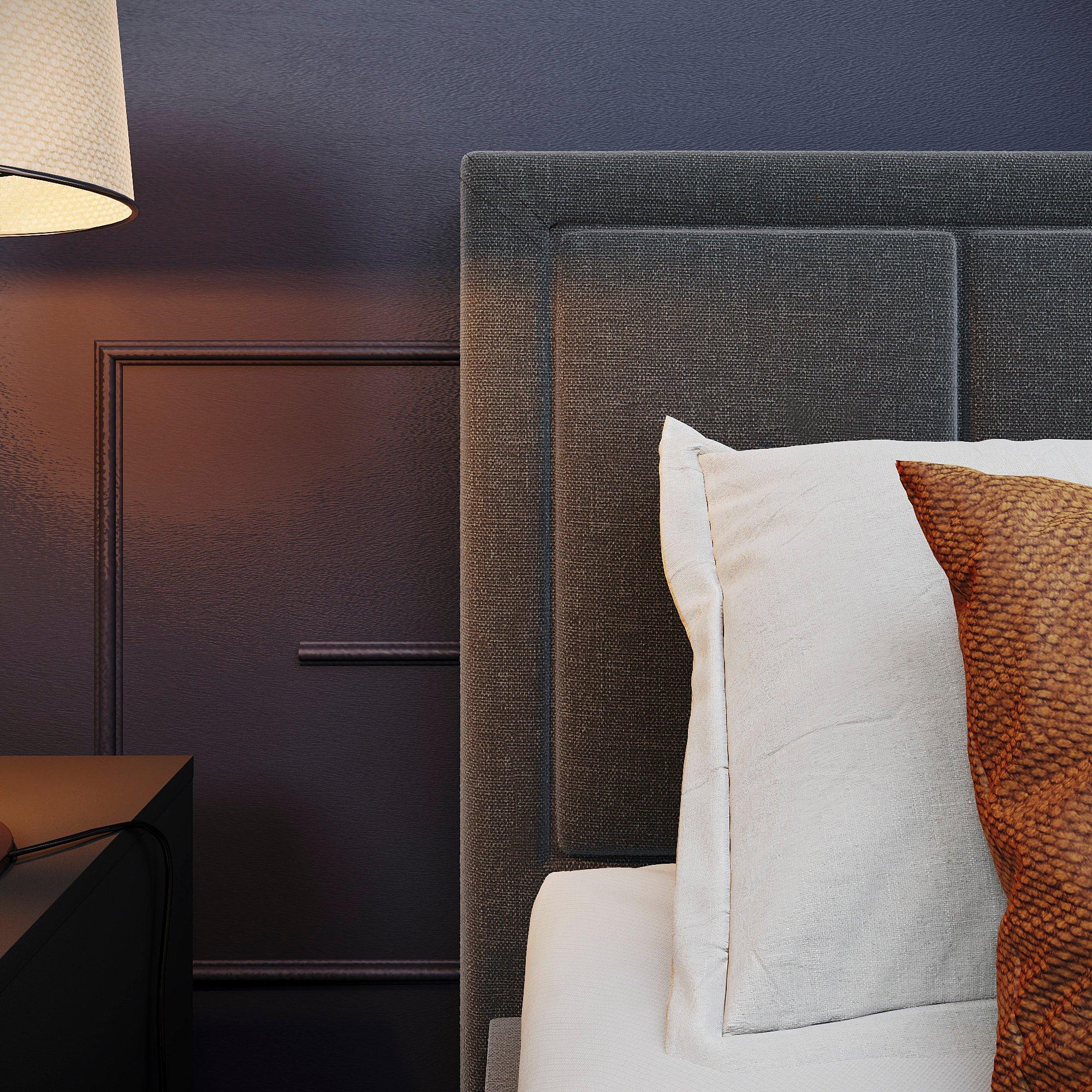 Dark Grey - Lassic - Vida Designs Vanita Double Fabric Bed UKFR - 3