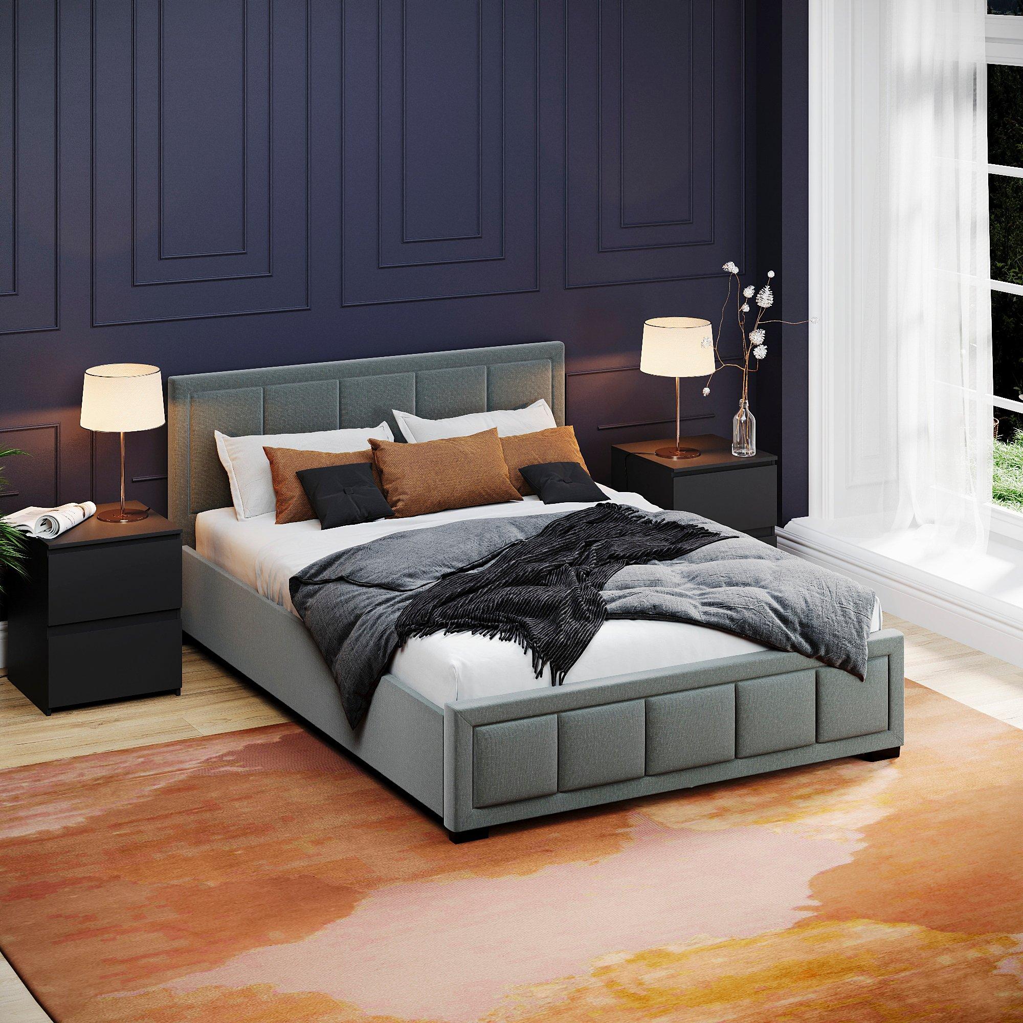 Vida Designs Vanita Double Fabric Bed UKFR