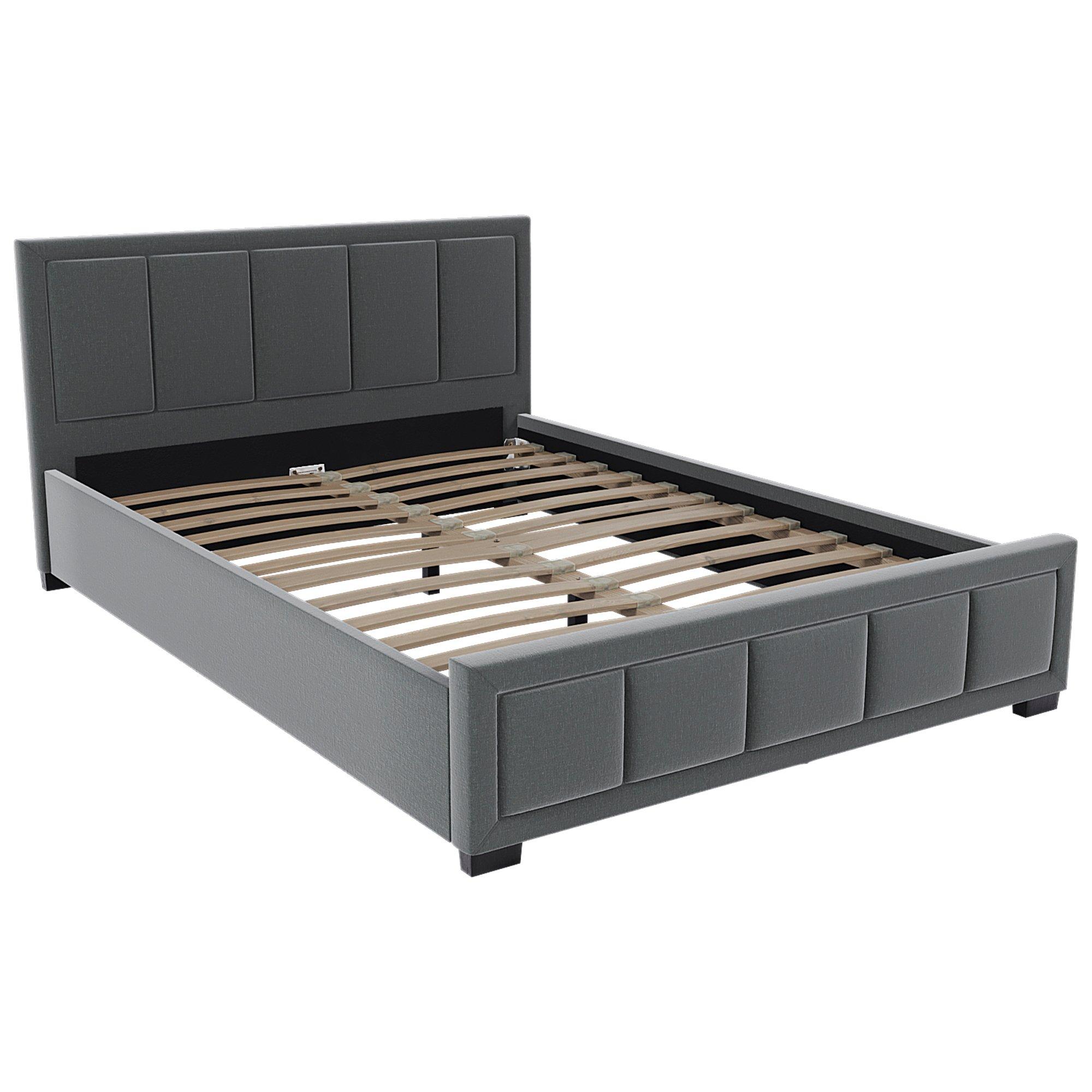 Light Grey - Lassic - Vida Designs Vanita King Size Fabric Bed UKFR - 7