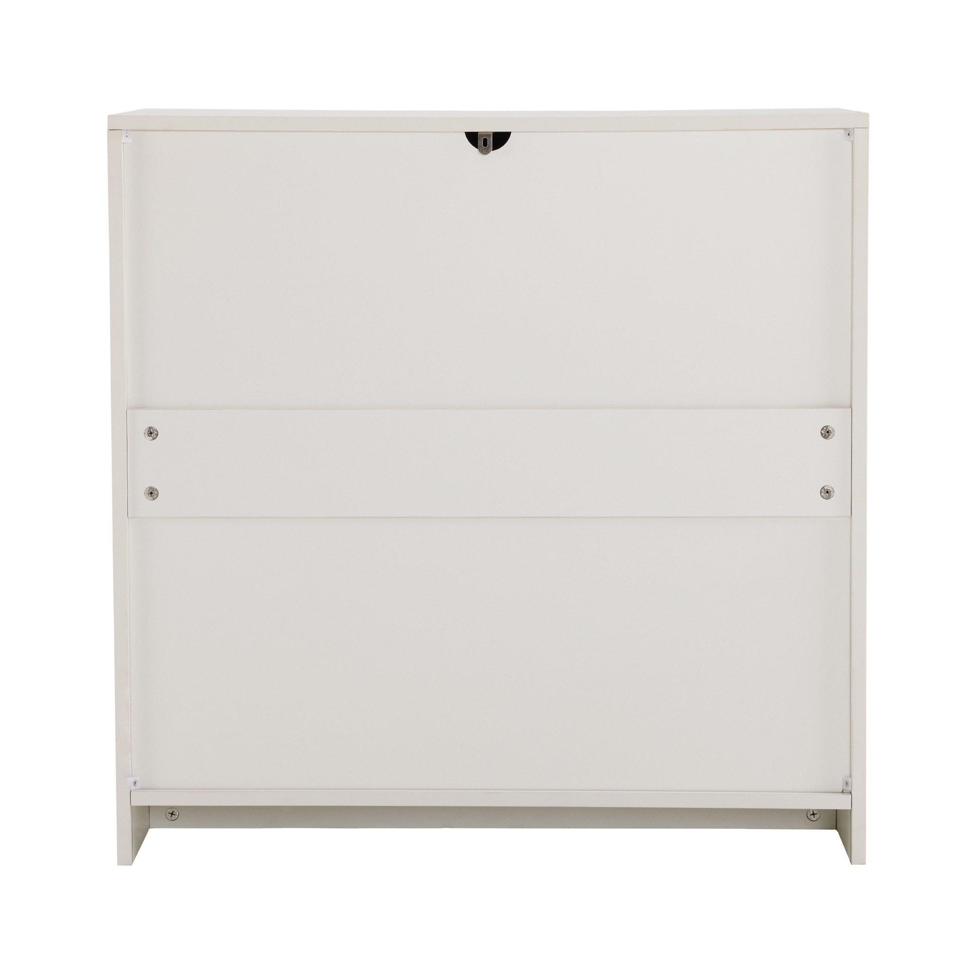 White - Urban Meuble - Freestanding Wooden Storage Cabinet - 14