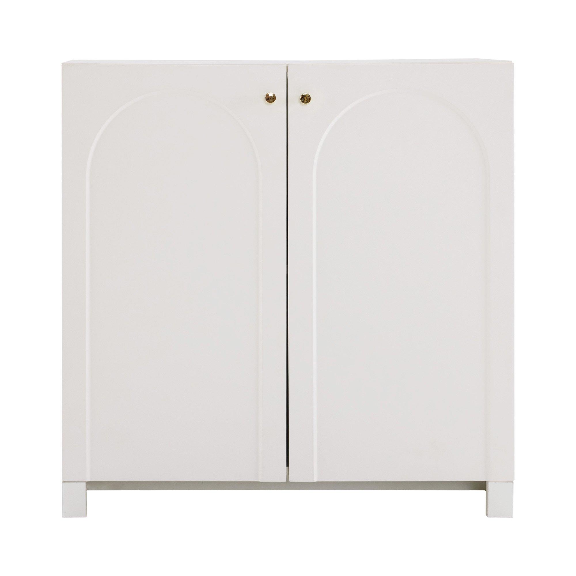 White - Urban Meuble - Freestanding Wooden Storage Cabinet - 5