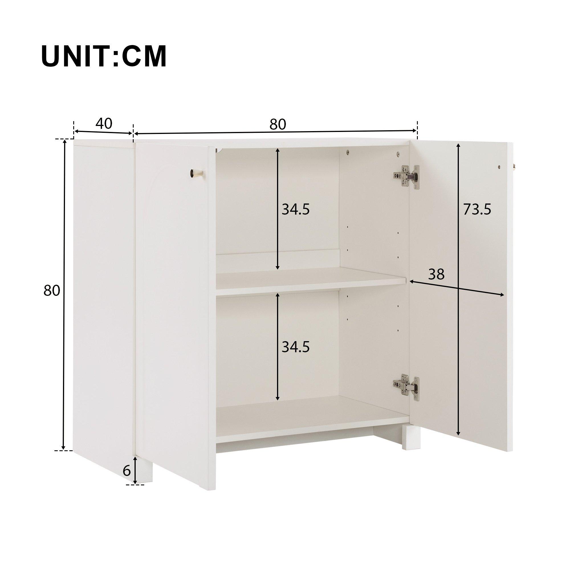 White - Urban Meuble - Freestanding Wooden Storage Cabinet - 6