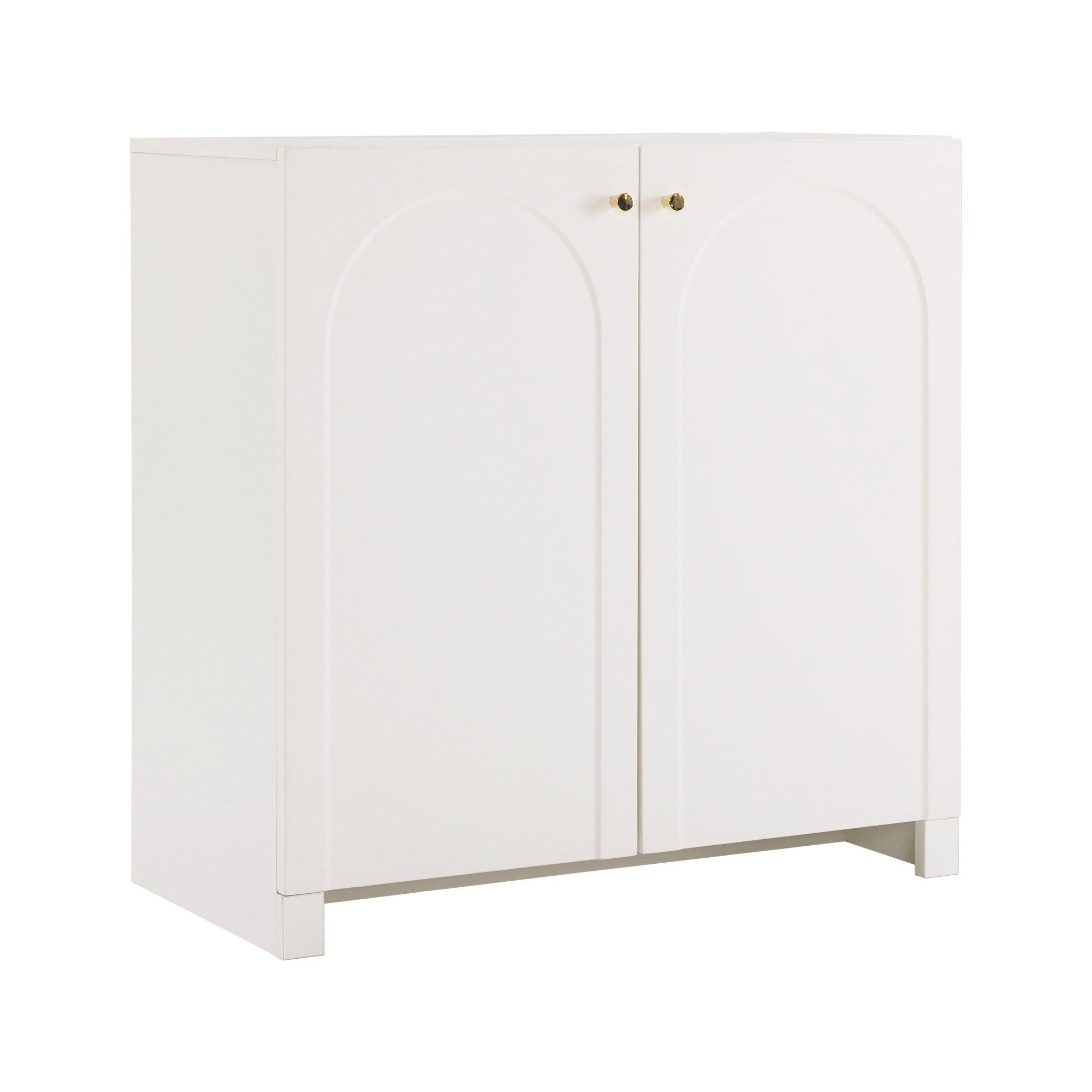 White - Urban Meuble - Freestanding Wooden Storage Cabinet - 9