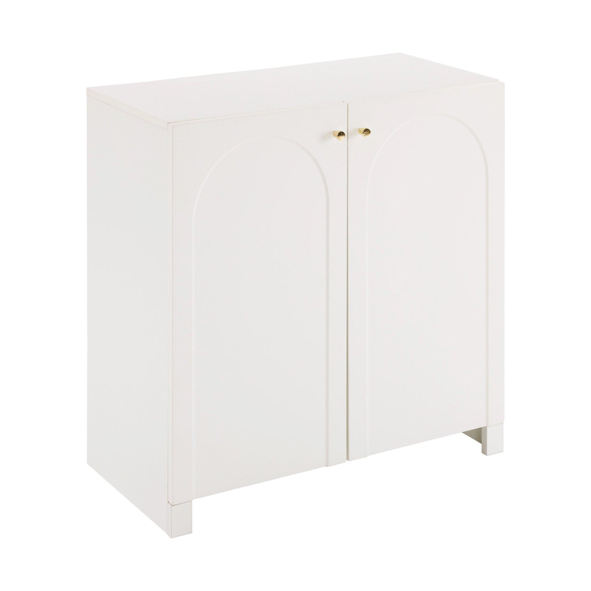 White - Urban Meuble - Freestanding Wooden Storage Cabinet - 10