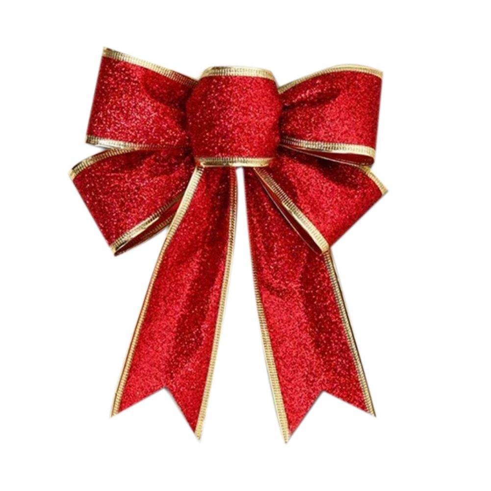 Red - LIFE IDEAS - 10-Piece Ribbon Bow Ornaments Set - 3