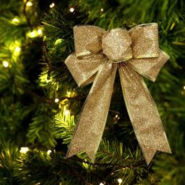 LIFE IDEAS 10-Piece Ribbon Bow Ornaments Set