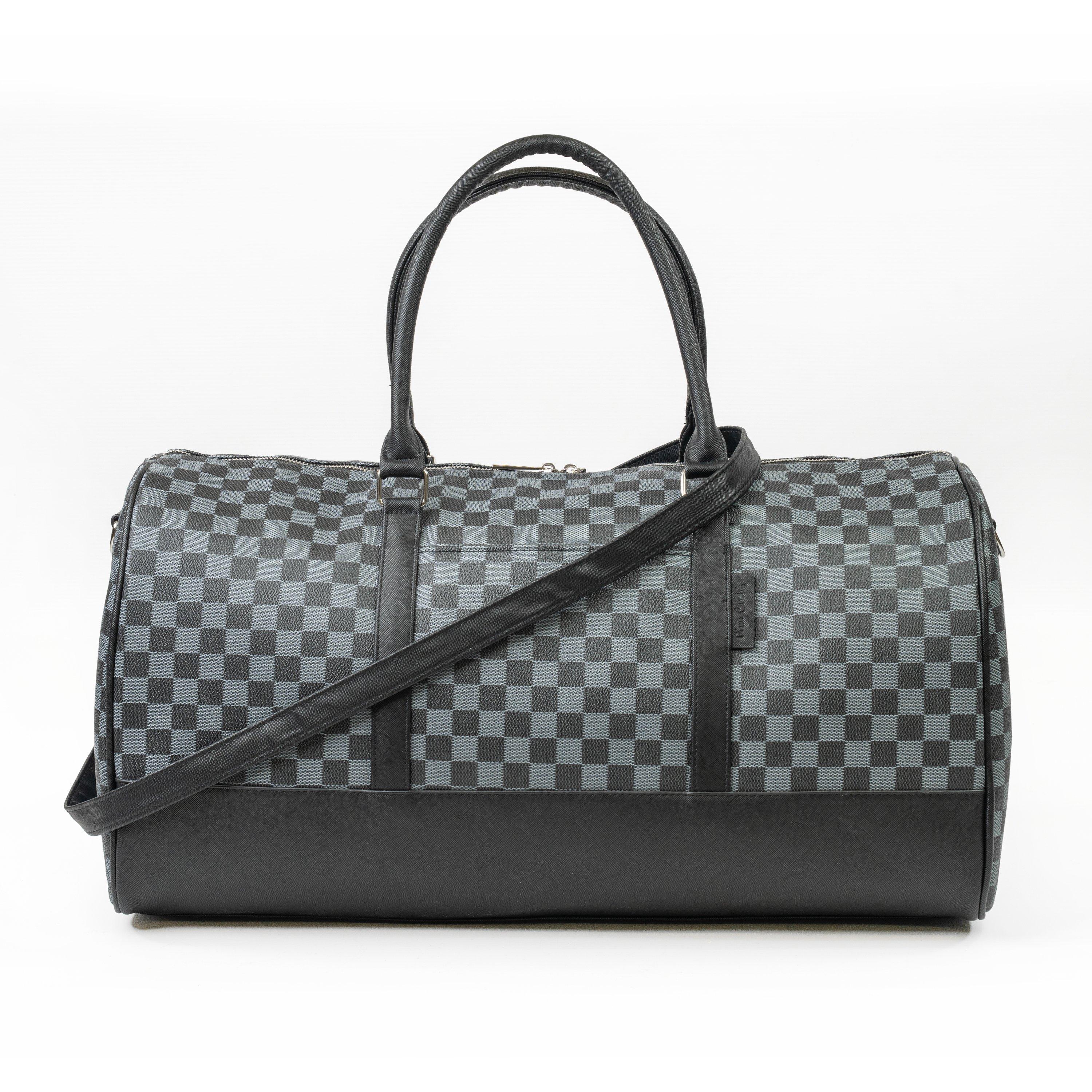 Pierre Cardin  Premium Flight Bag Travel Holdall Black And Grey - 30L