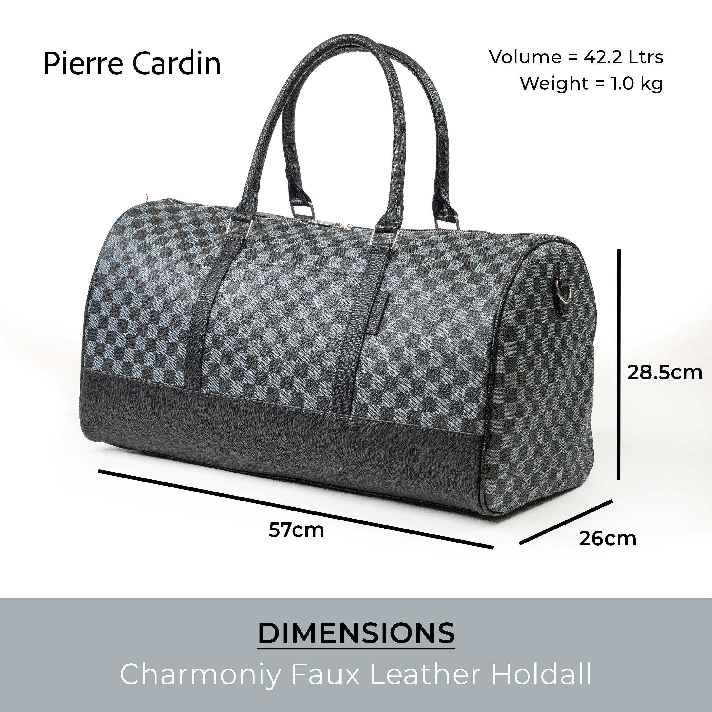 Black And Grey - Pierre Cardin - Premium Black And Grey Flight Bag Travel Holdall - 3