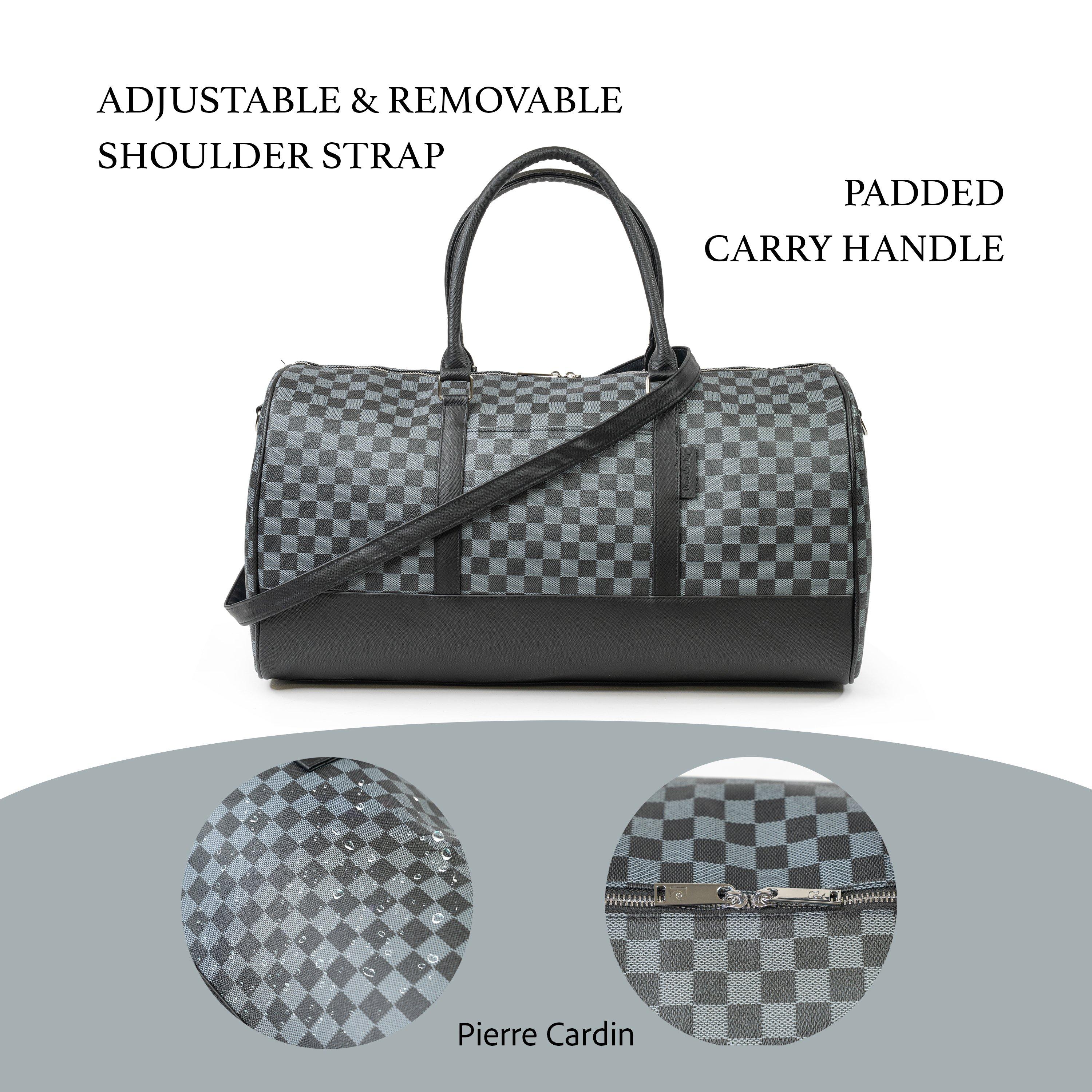Black And Grey - Pierre Cardin - Premium Black And Grey Flight Bag Travel Holdall - 6