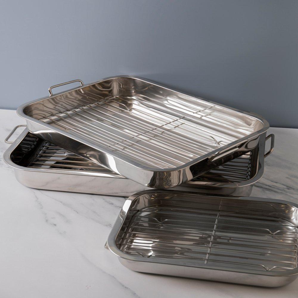 Silver - KitchenCraft - Stainless Steel Roasting Pan - 4