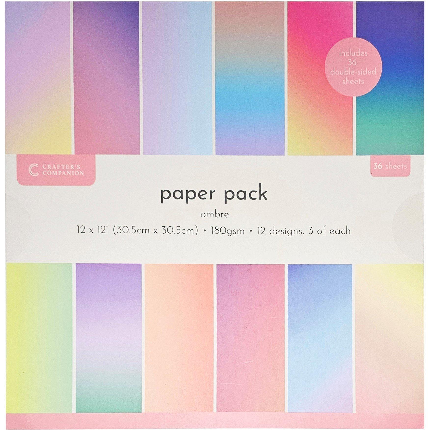 Multi - Crafters Companion - 12 x 12 Paper Pad - Pearl Ombre - 1
