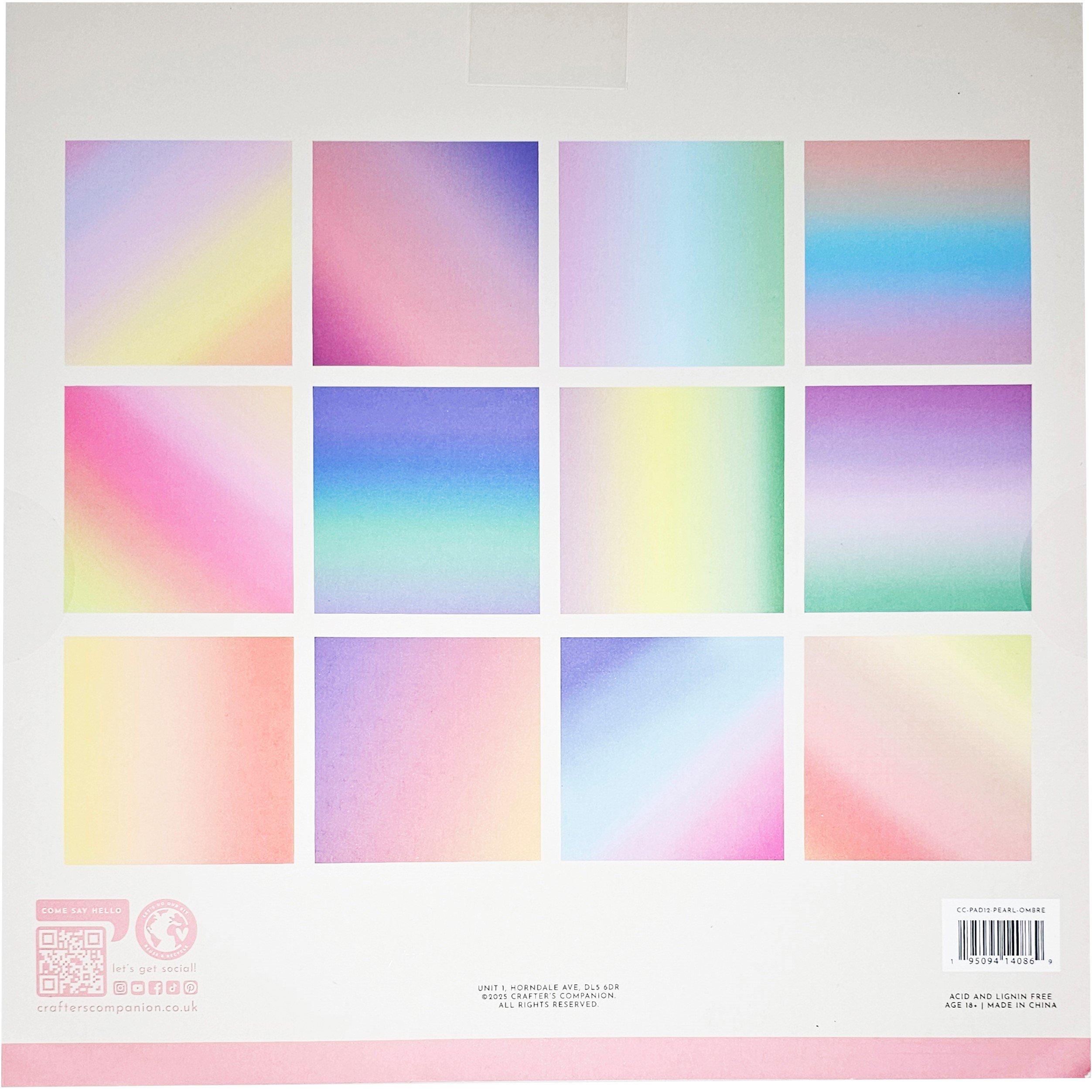 Multi - Crafters Companion - 12 x 12 Paper Pad - Pearl Ombre - 2