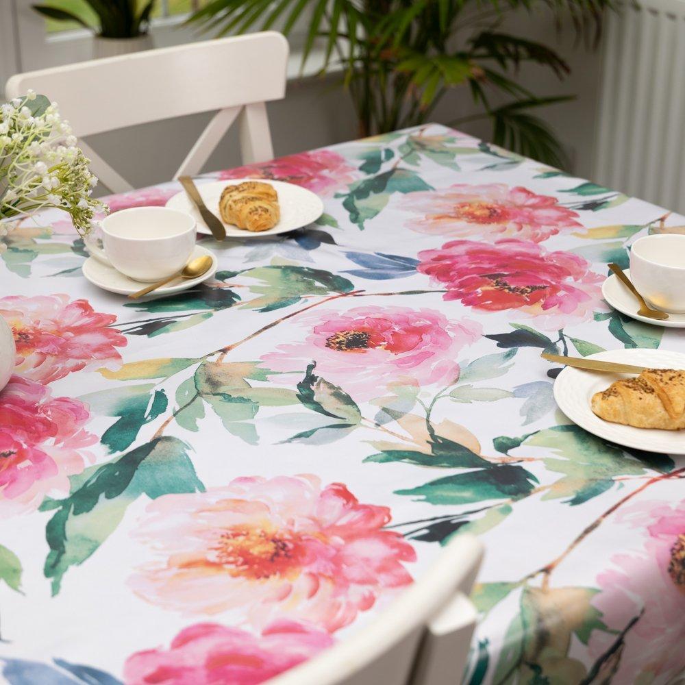 Multi - D C Fix - Florals Wipe Clean Polyester Tablecloth - 1