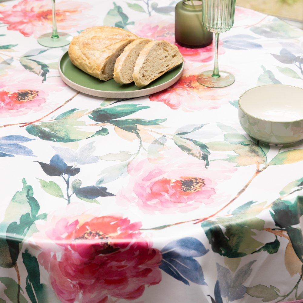 Multi - D C Fix - Florals Wipe Clean Polyester Tablecloth - 8