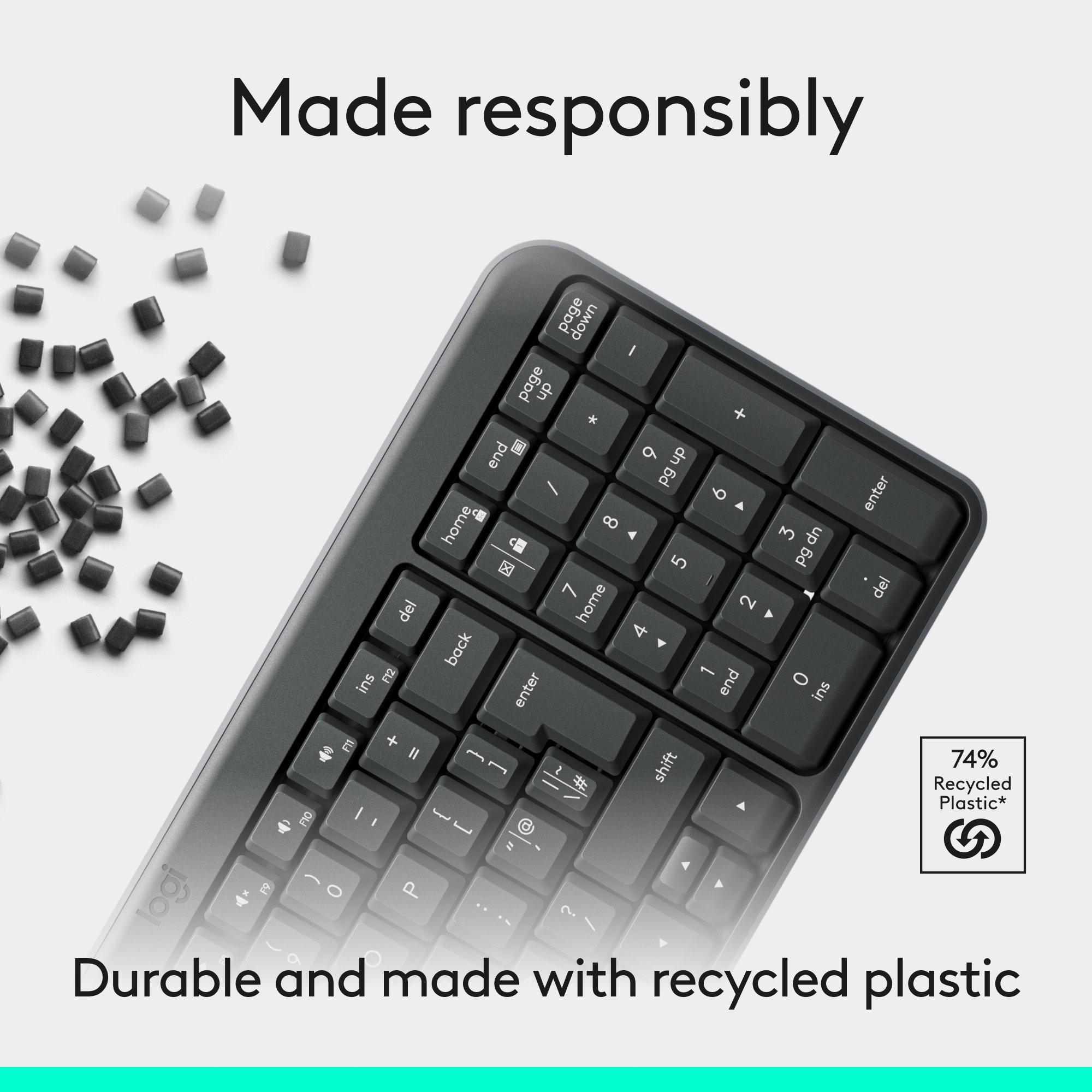 Black - Logitech - Logitech K250 Compact Bluetooth Wireless Keyboard - 7