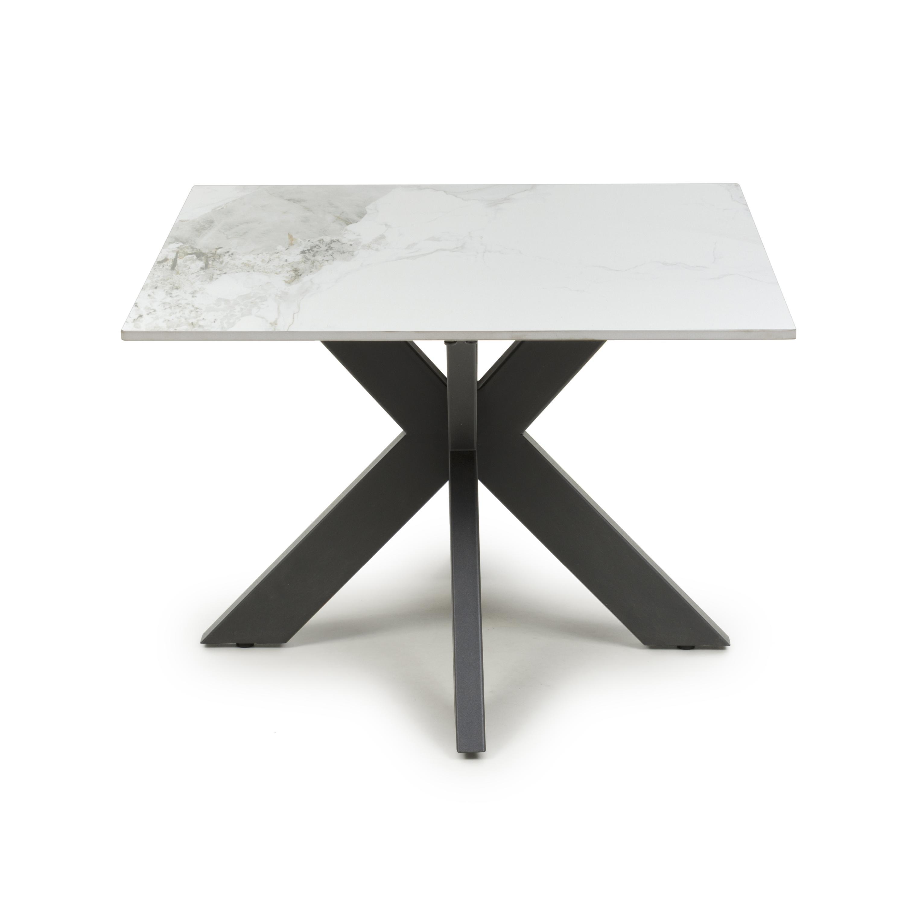 White - Shankar - Toronto Square Ceramic End Table - 2