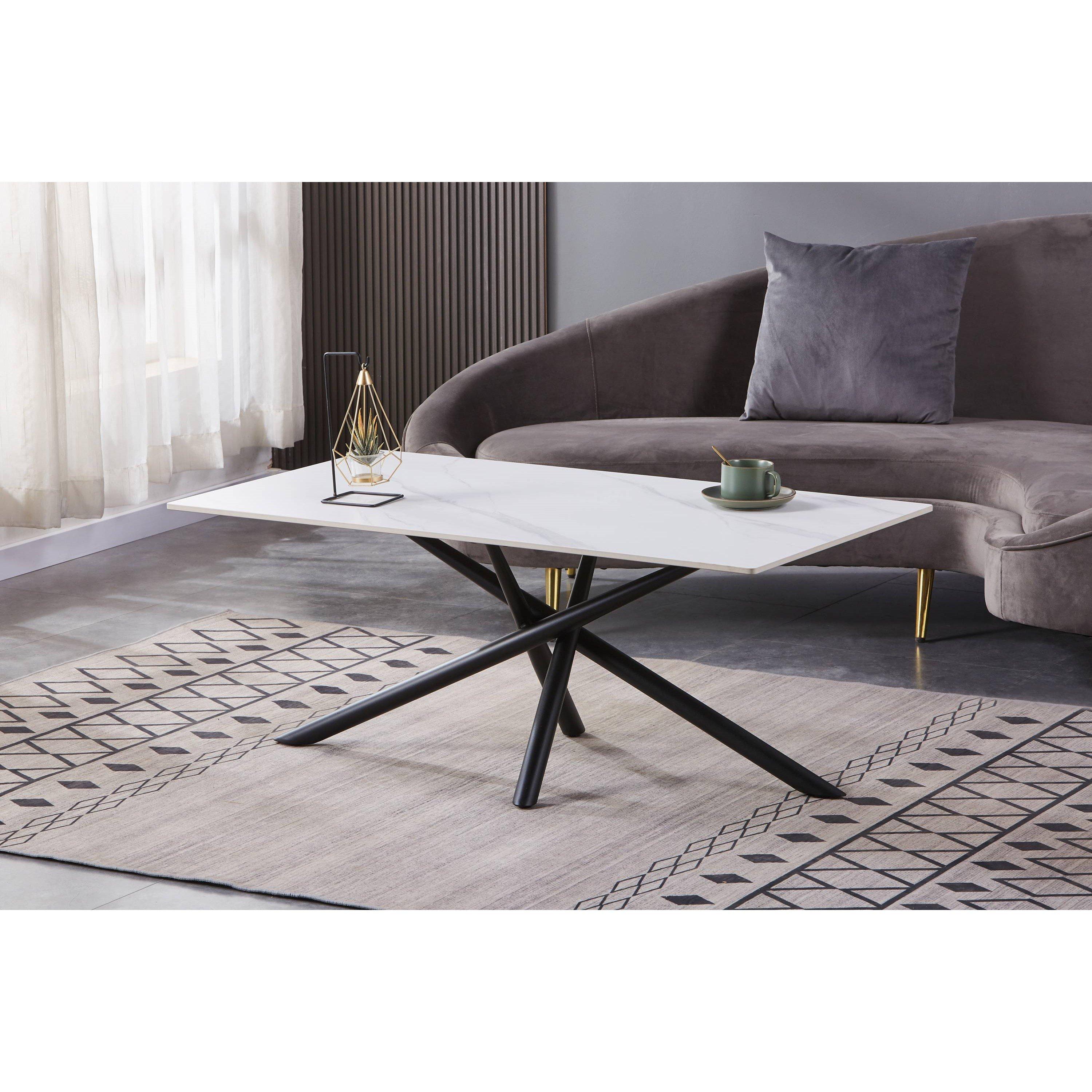 Shankar  Azura Coffee Table - White - 60x45x110