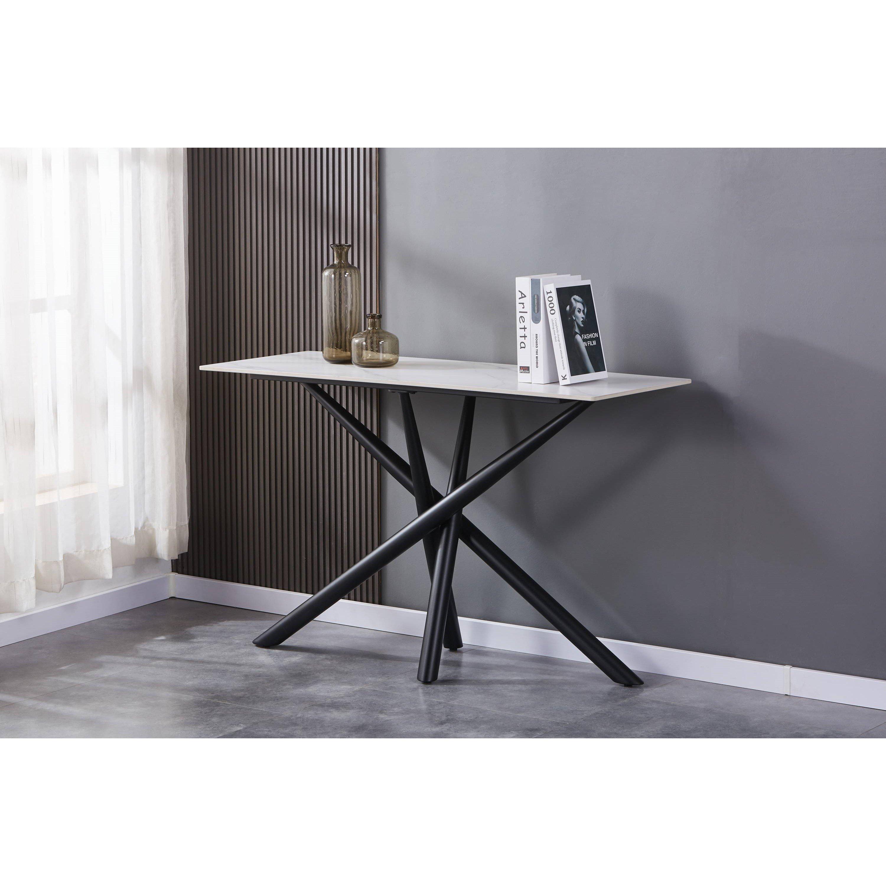 Shankar  Azura Console Table - White - 45x75x120