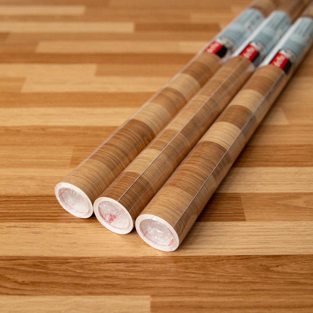 Brown - D C Fix - dc fix Mod Butchers Block Self Adhesive Vinyl Pk 3 - 1