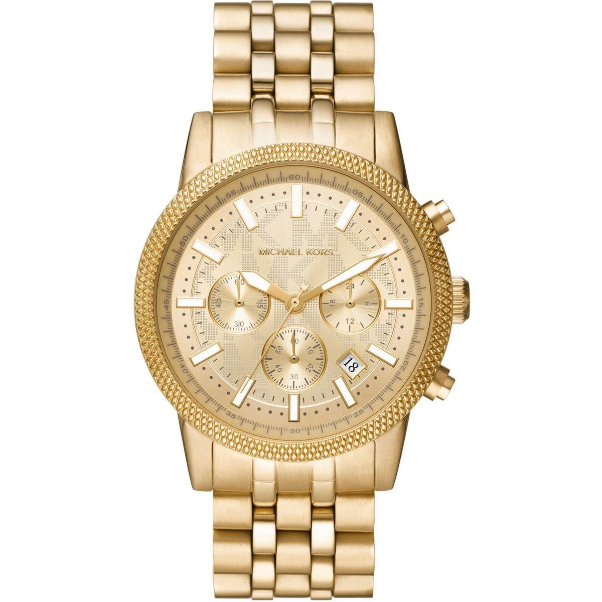 Michael Kors Jewellery Mens Michael Kors Hutton Chronograph Watch Analogue Quartz Watches USC