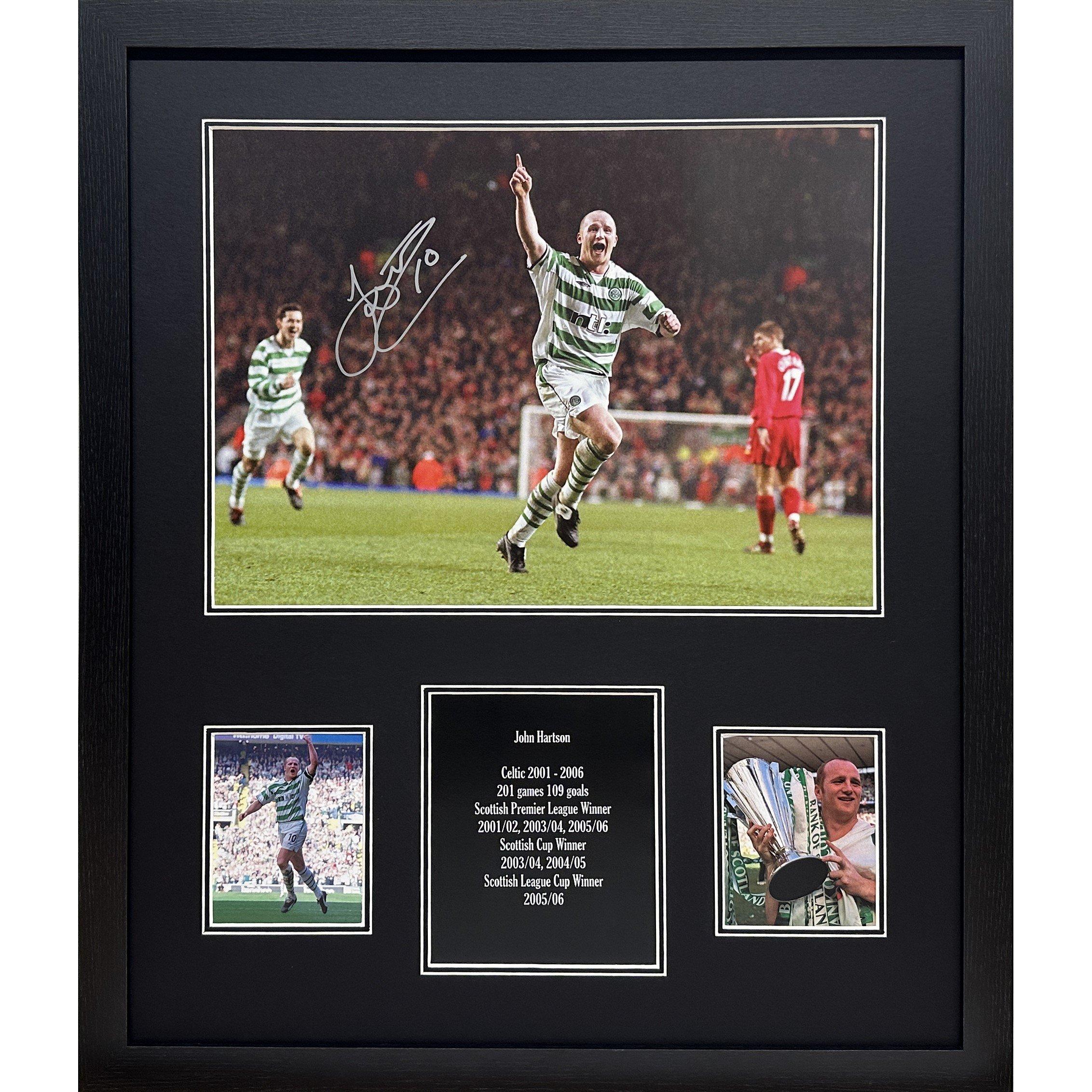 Allstarsignings Ltd  John Hartson Signed Celtic Photo Photo - Green