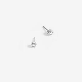 Simply Silver Sterling Silver 925 Polished And CZ Stud Earrings