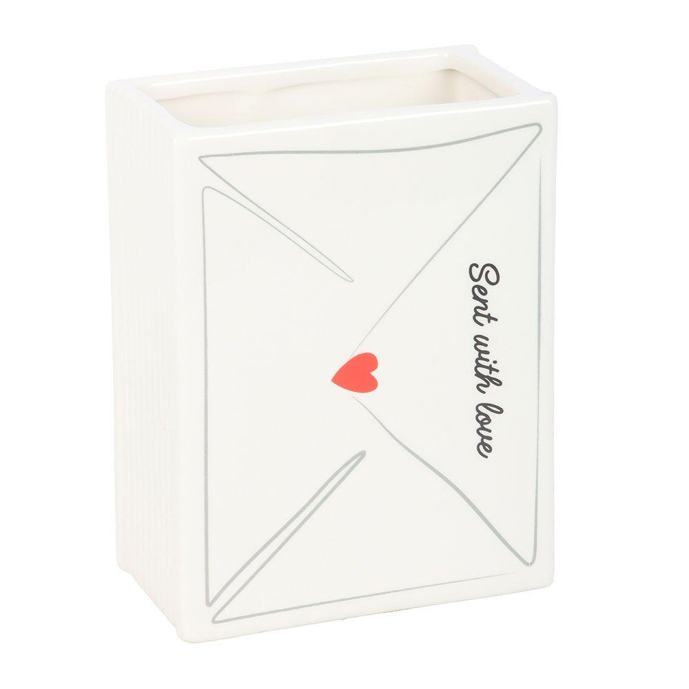 White - Something Different - Love Letter Valentines Day Flower Vase - 2