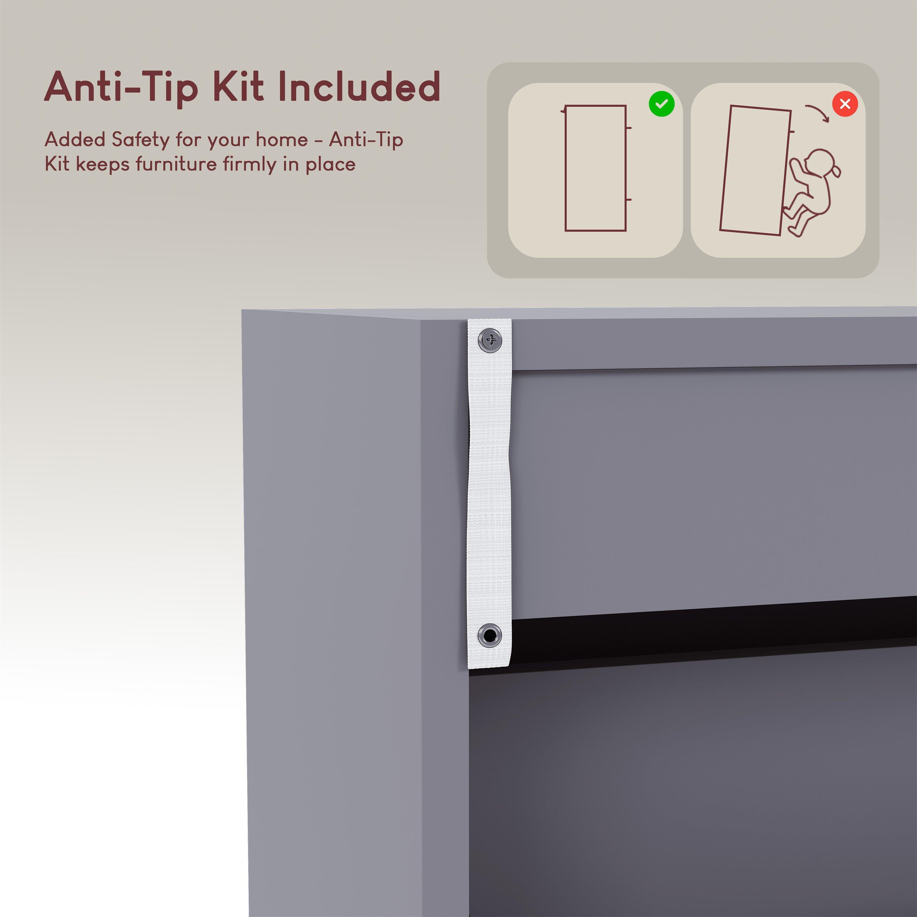 Grey - Lassic - Vida Designs 2 Drawer Shoe Cabinet - 9