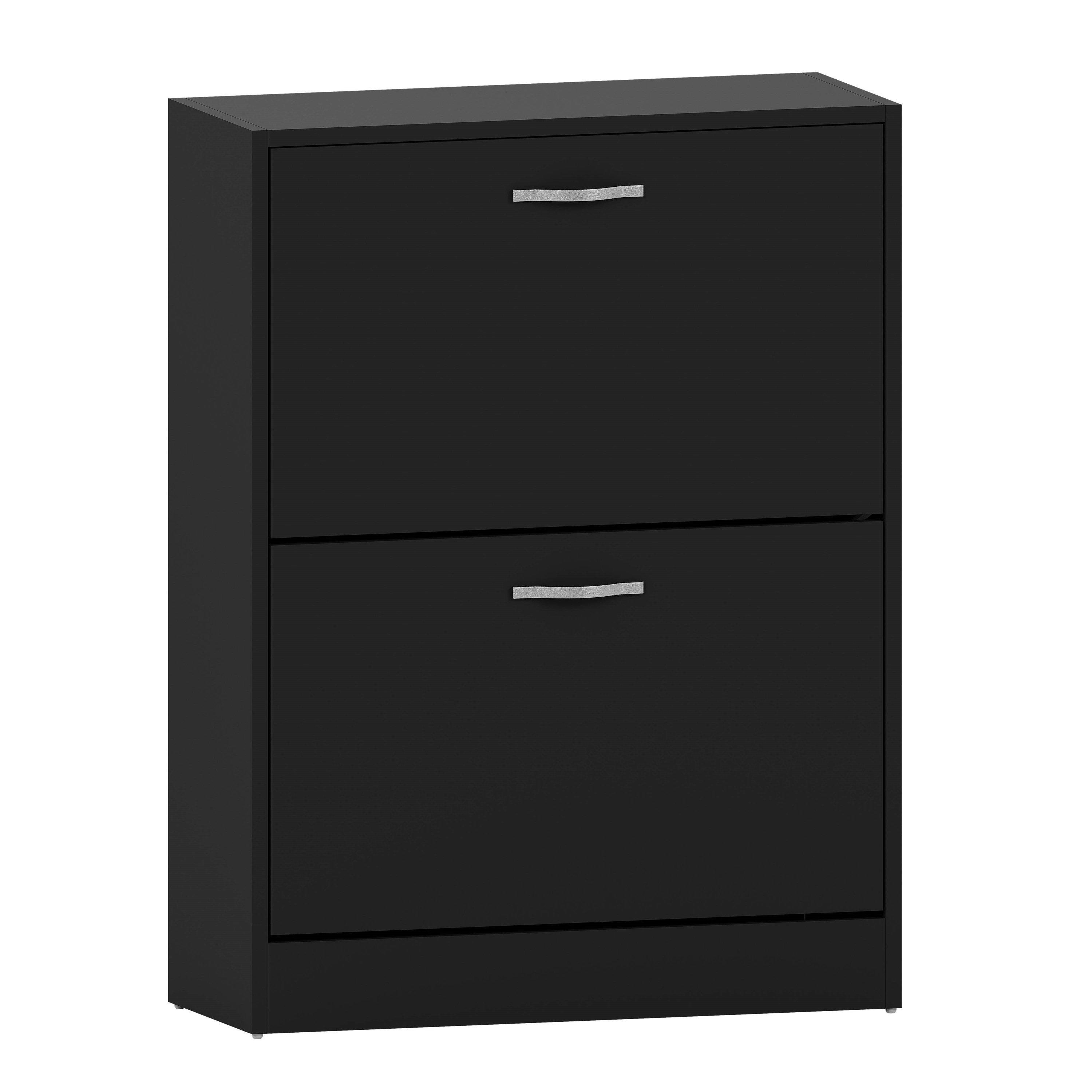 Black - Lassic - Vida Designs 2 Drawer Shoe Cabinet - 10