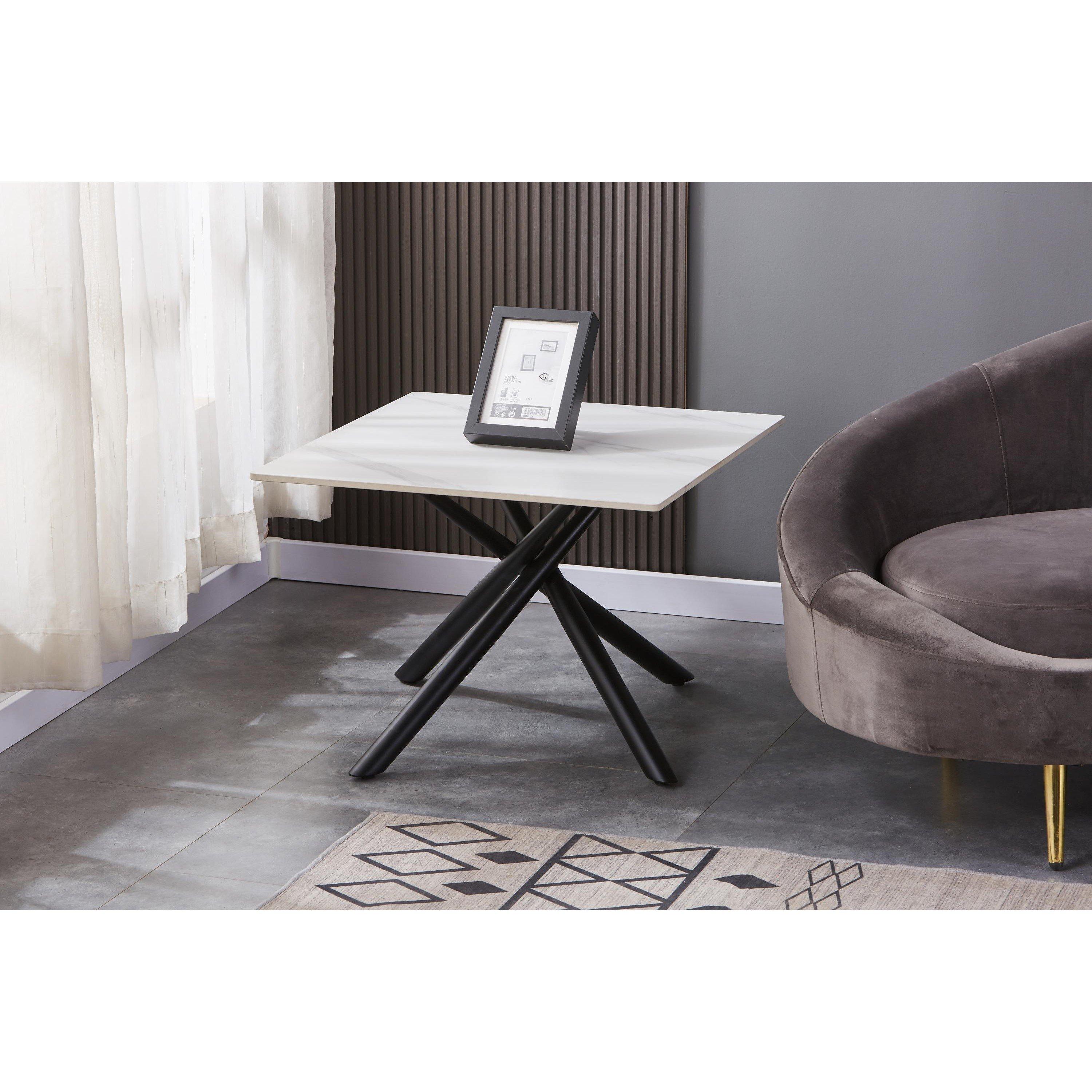 Shankar  Azura End Table - White - 60x45x60