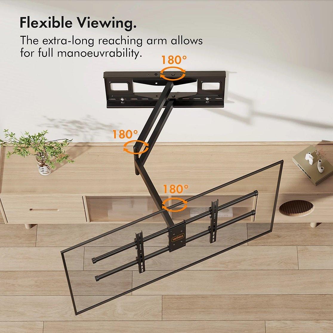 Black - VonHaus - 40-80 inch Full Motion TV Wall Mount - 6