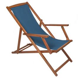 Charles Bentley WOODEN GARDEN DECK CHAIR IN TEAL