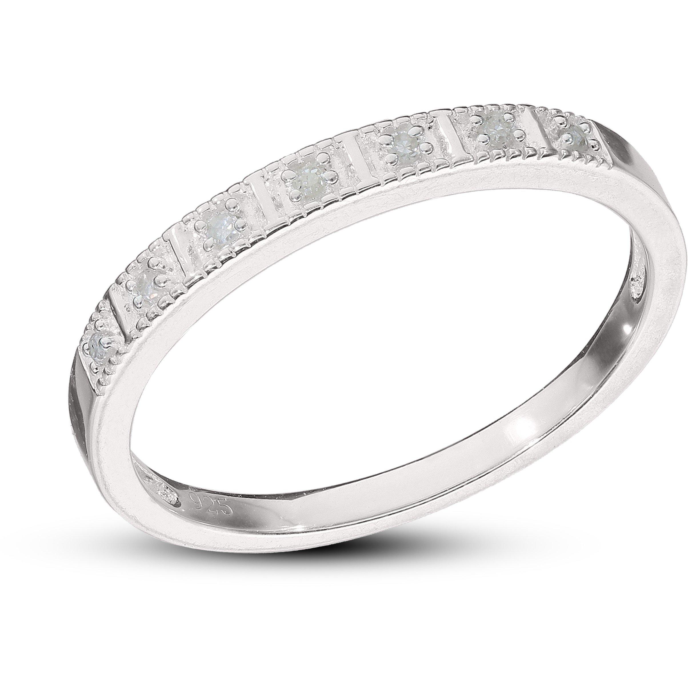 Silver - Be You - Sterling Silver 0.12ct Diamond Ring Set - 2