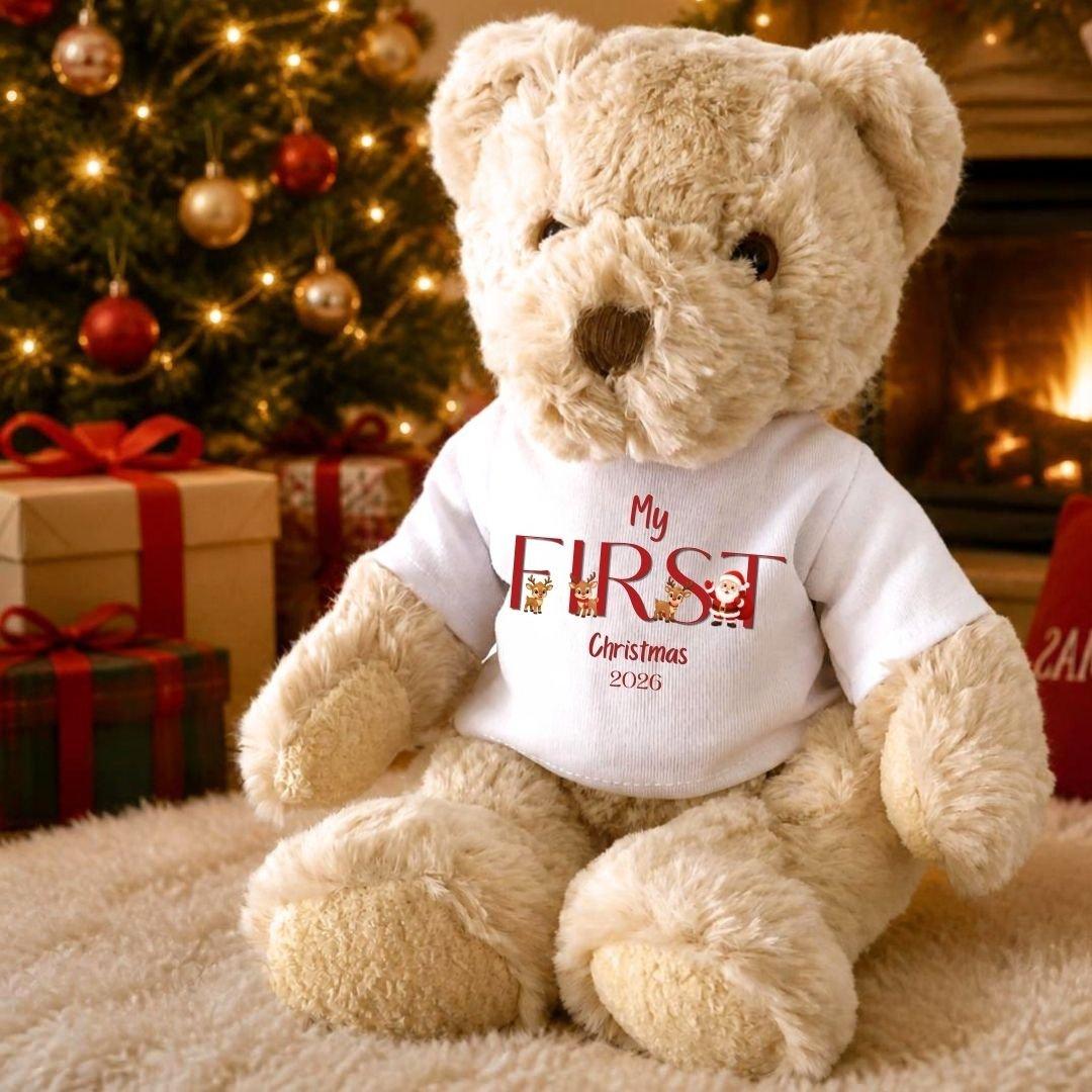 Cream - Aye Do Gifts - Luxury Teddy Bear - My First Christmas Santa Team - 1