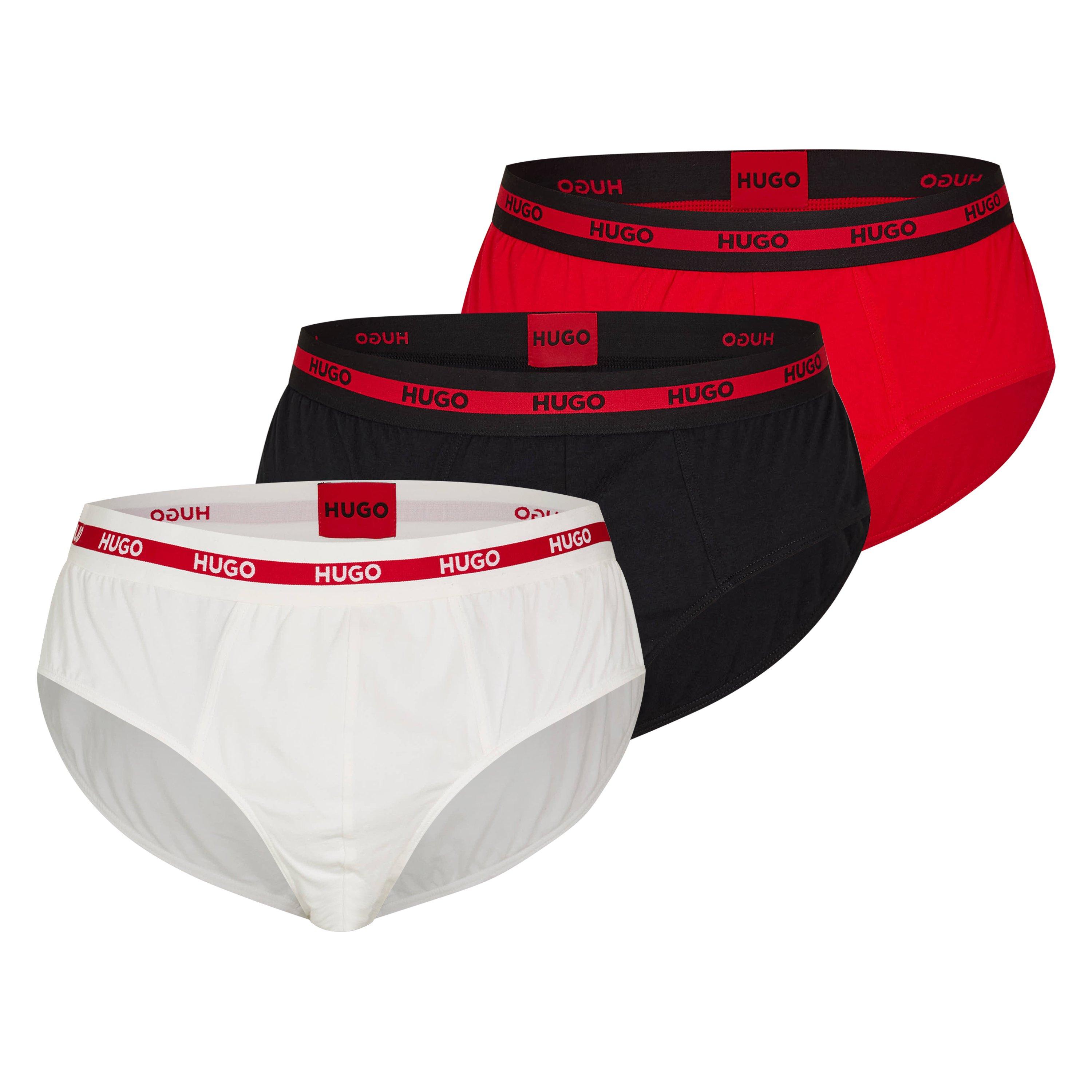 Red - Hugo - 3 Pack of Stretch Cotton Briefs - 1